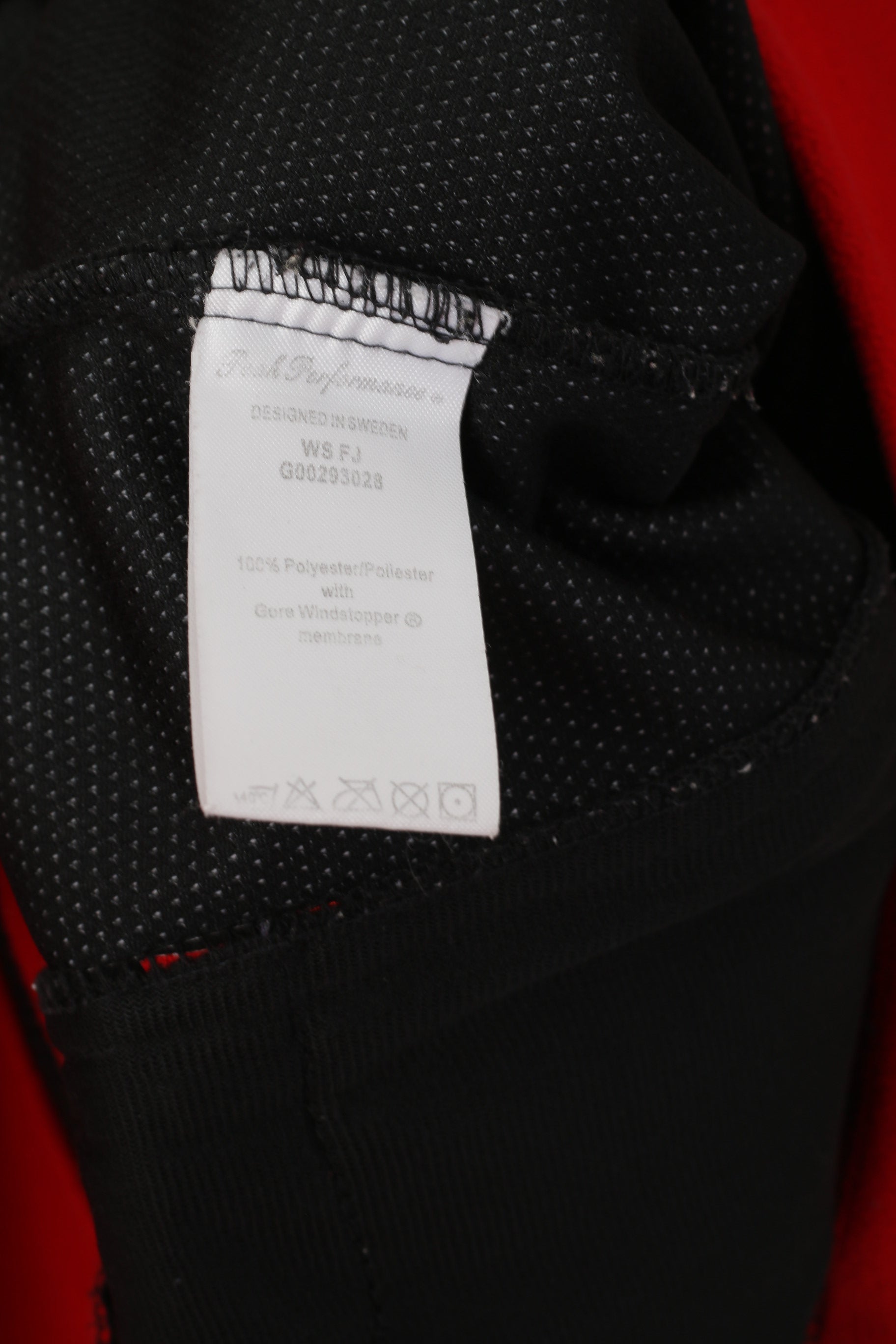 Giacca da donna Peak Performance M rossa Windstopper Zip Up WS FJ Top da esterno