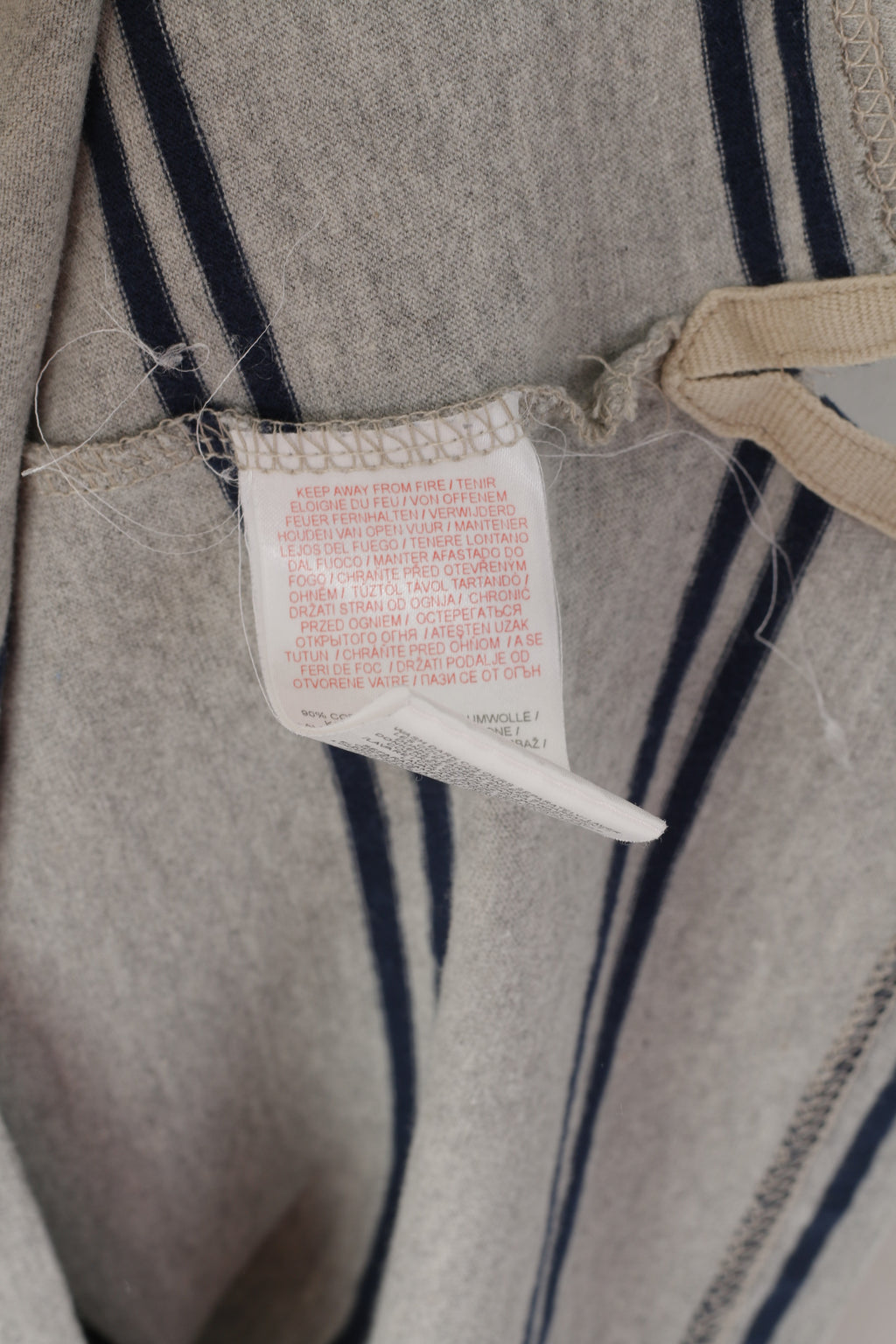 Tokyo Laundry Men L Polo Shirt Grey Cotton Striped Vintage Apparel Top