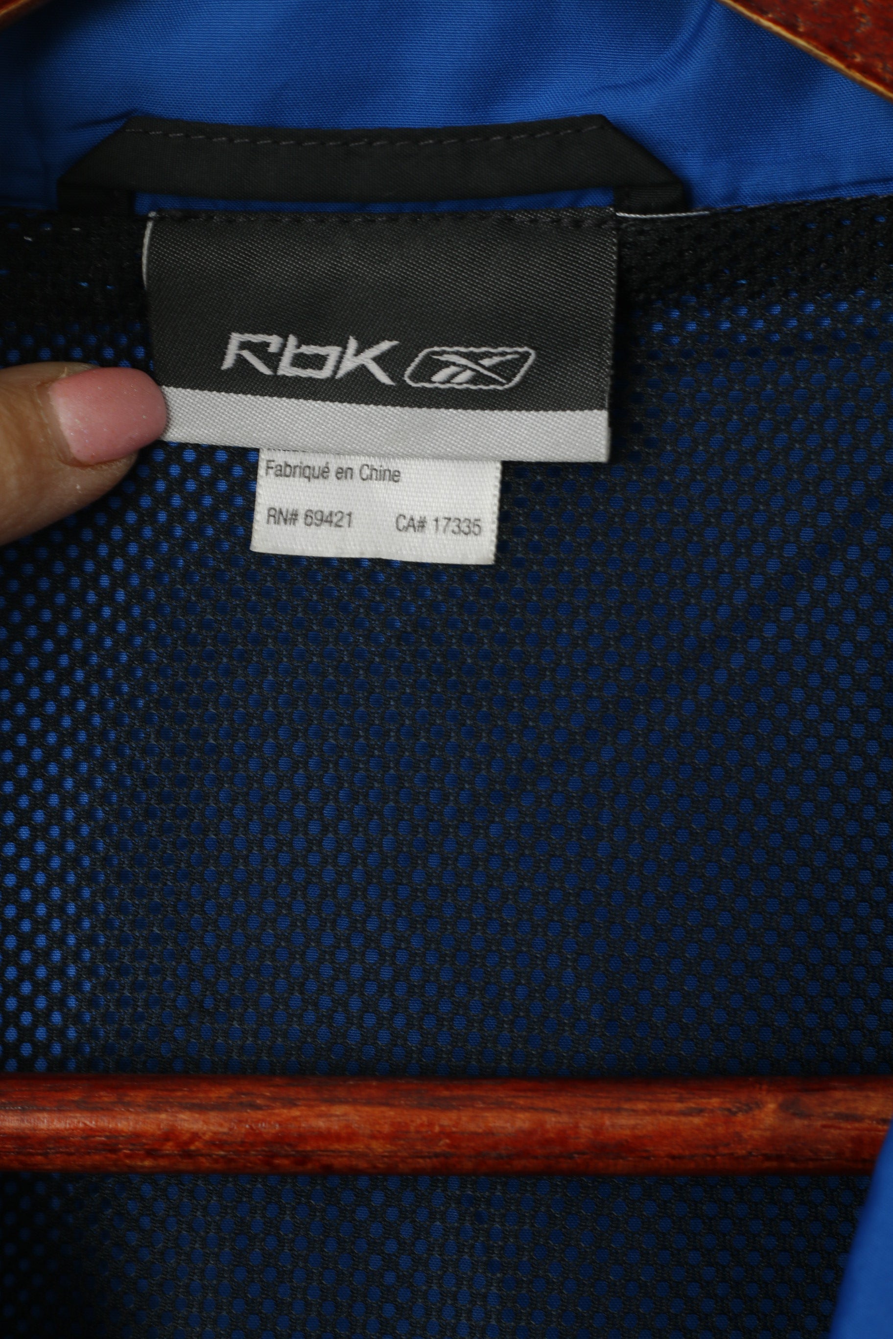 Giacca Reebok da uomo 2XL nera leggera con cerniera intera sportiva casual