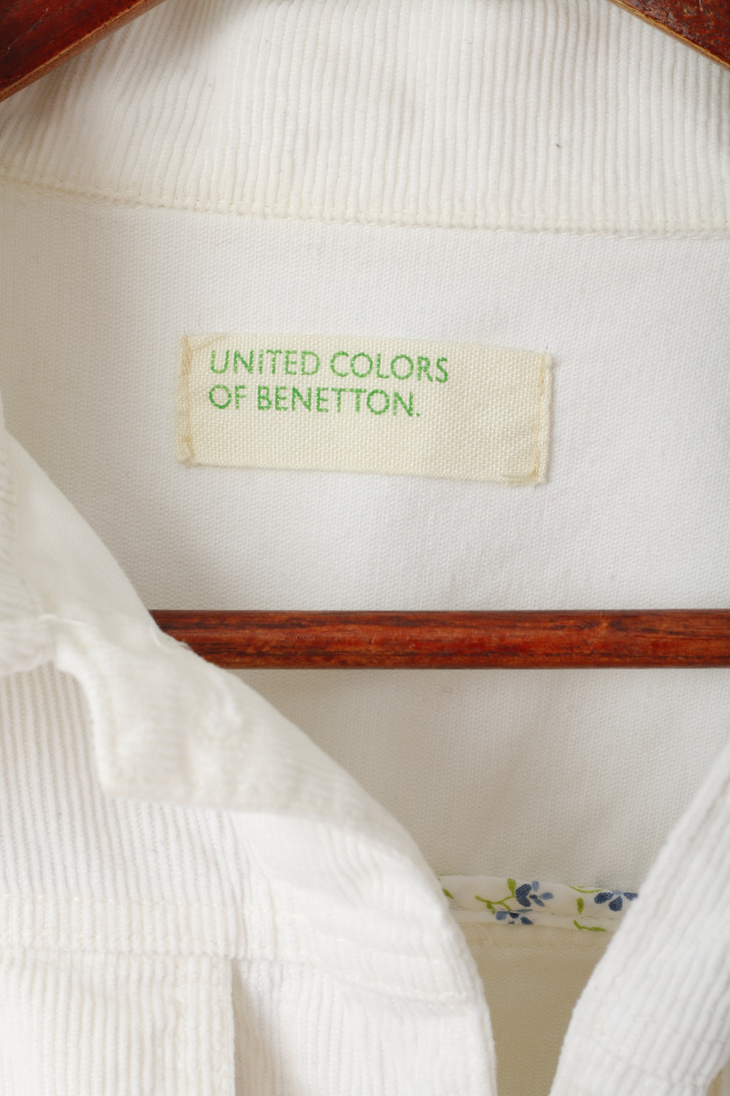 United Colors Of Benetton Donna 44 M Giacca Top classico in cotone di velluto a coste color crema