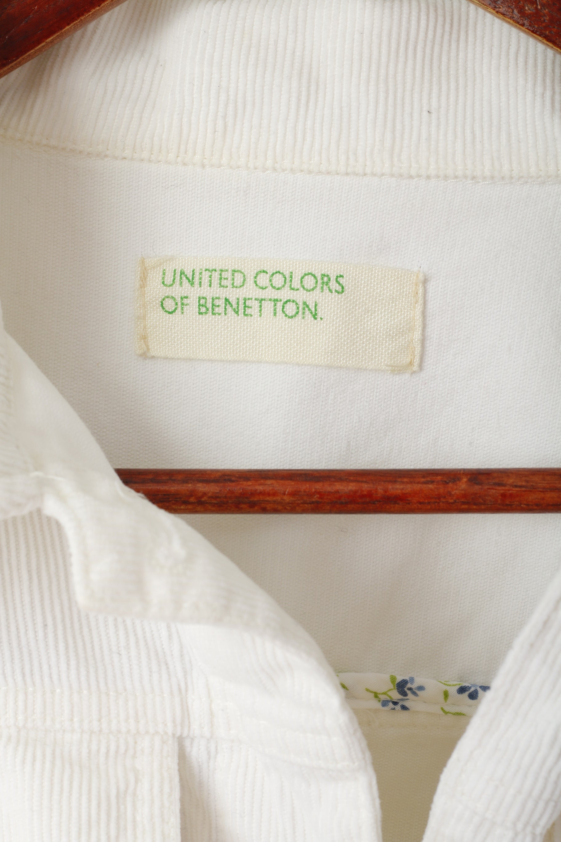 United Colors Of Benetton Donna 44 M Giacca Top classico in cotone di velluto a coste color crema