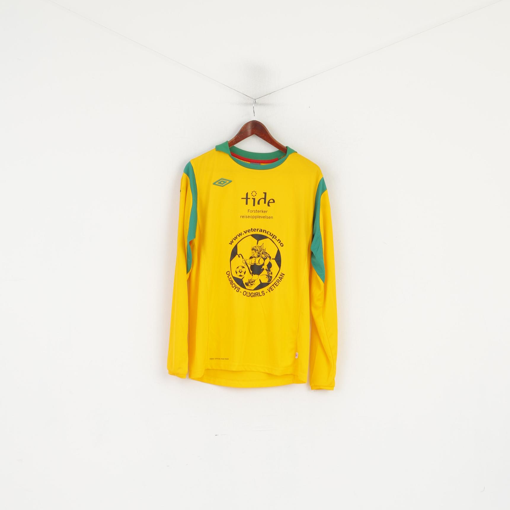 Umbro Men L Shirt Yellow Veterancup Oldboys Oldgirls Veteran Sportswear Top