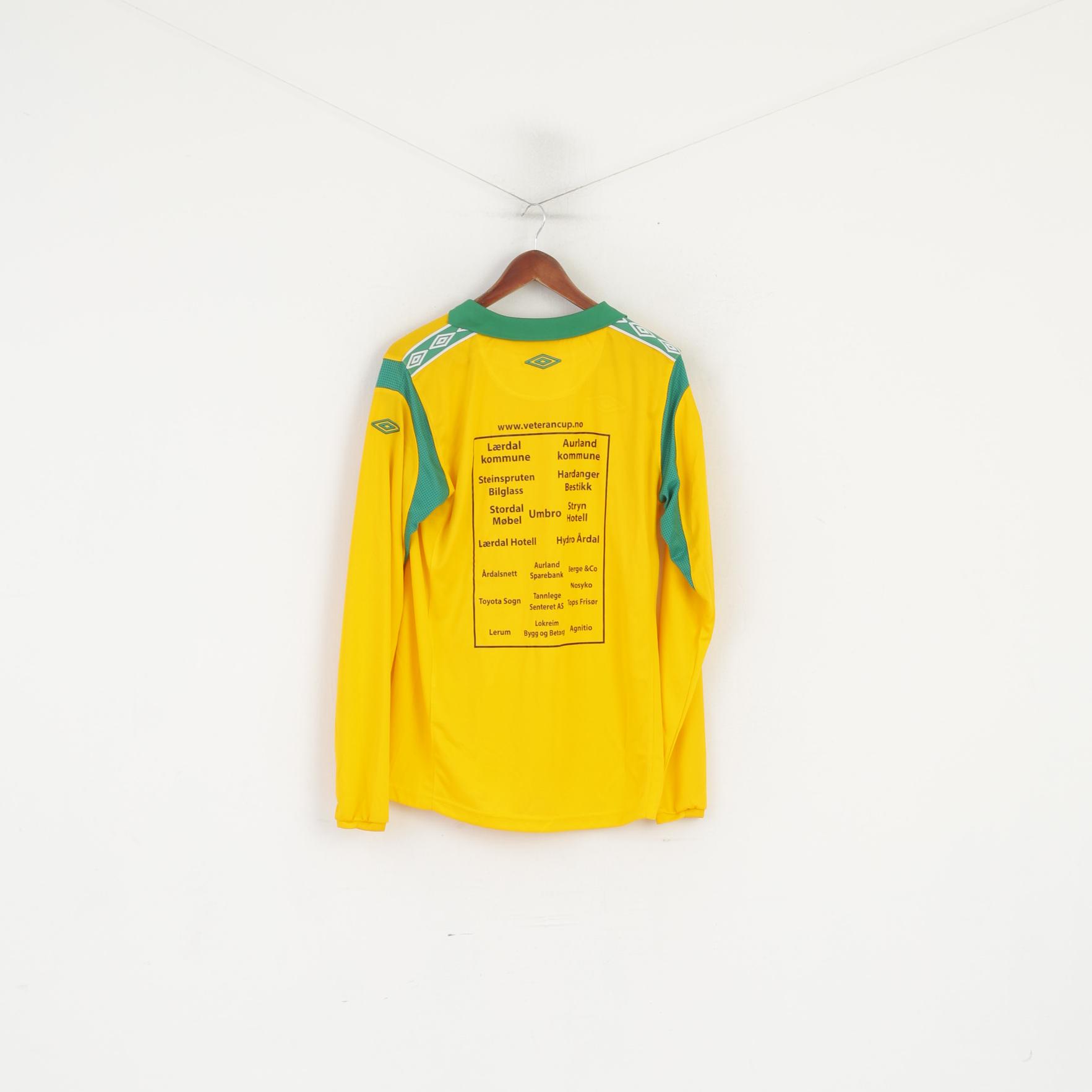 Umbro Men L Shirt Yellow Veterancup Oldboys Oldgirls Veteran Sportswear Top