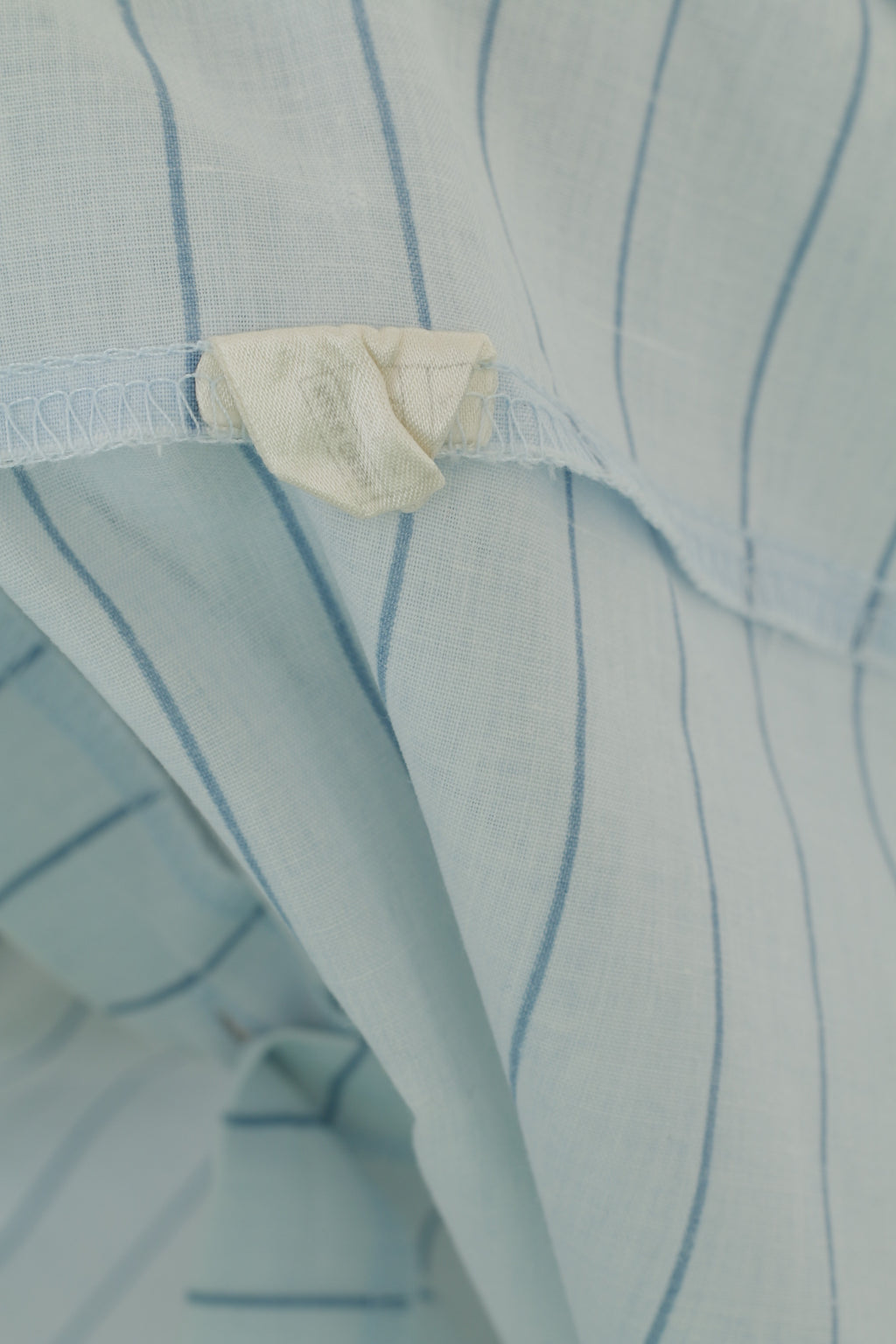 Paolo Borghesi Camicia casual da uomo XL Top estivo con tasca a righe in cotone vintage blu