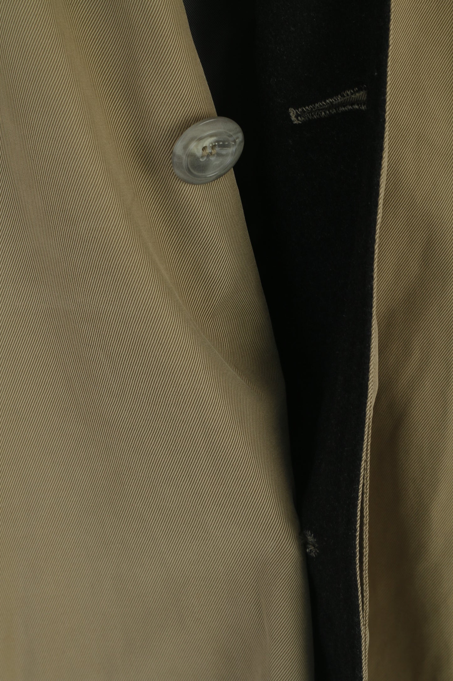 Werther International Manteau imperméable vintage doublé en coton kaki pour homme 52 L