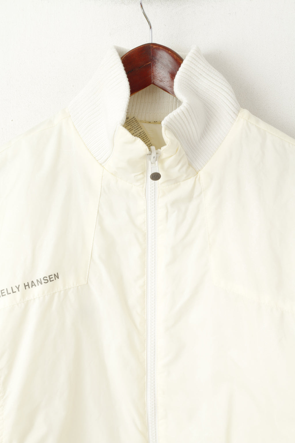 Helly Hansen Wome L Jacket Cream Bomber Nylon Imperméable Floral Cropped HH Top