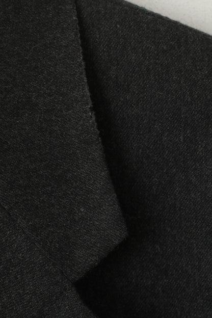 Saxon Hawk Men 38 S Blazer Charcoal Wool England Single Breasted Jacket