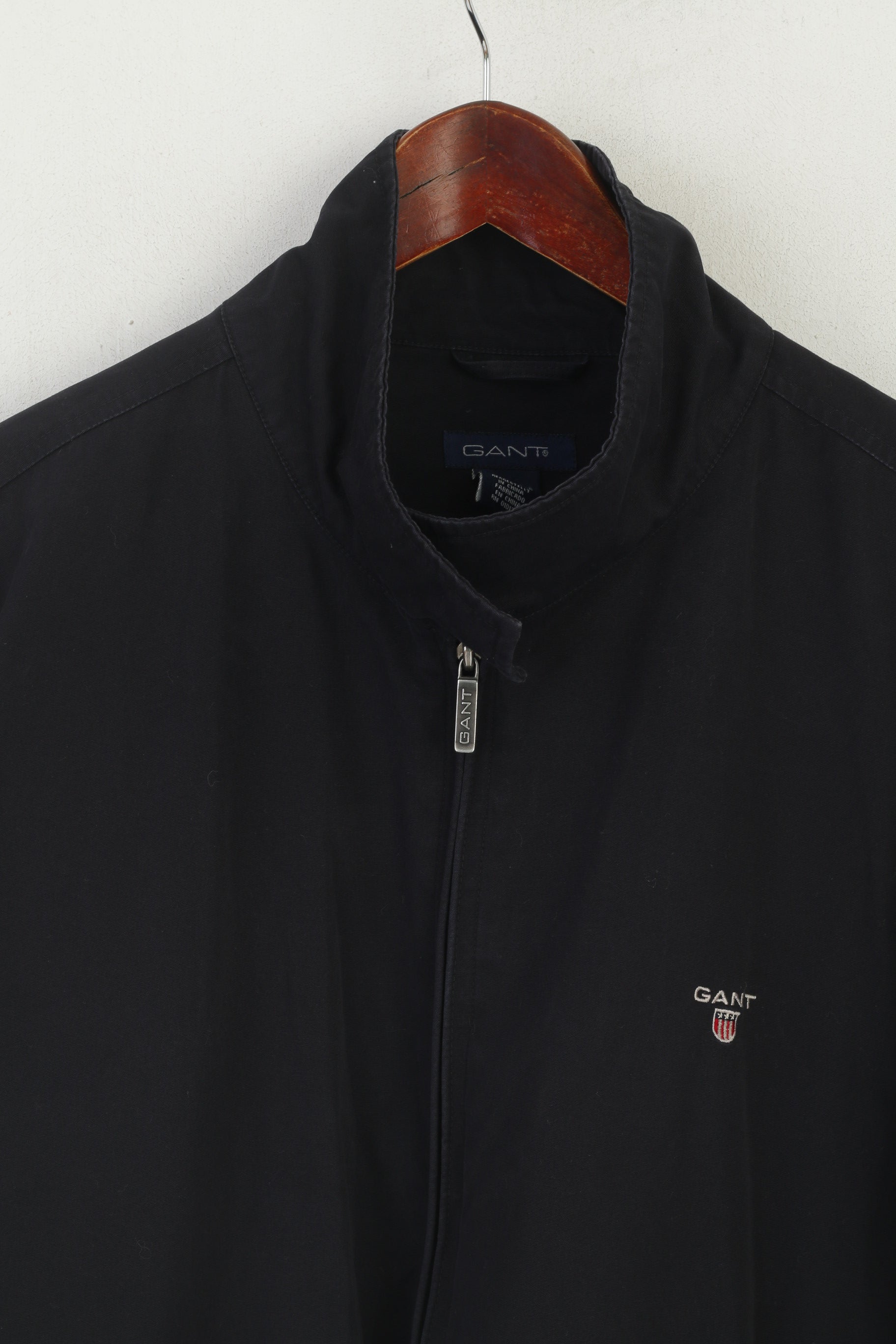 Gant USA Men XXL Jacket Navy 100% Cotton L.A. Bomber Full Zip Classic Top