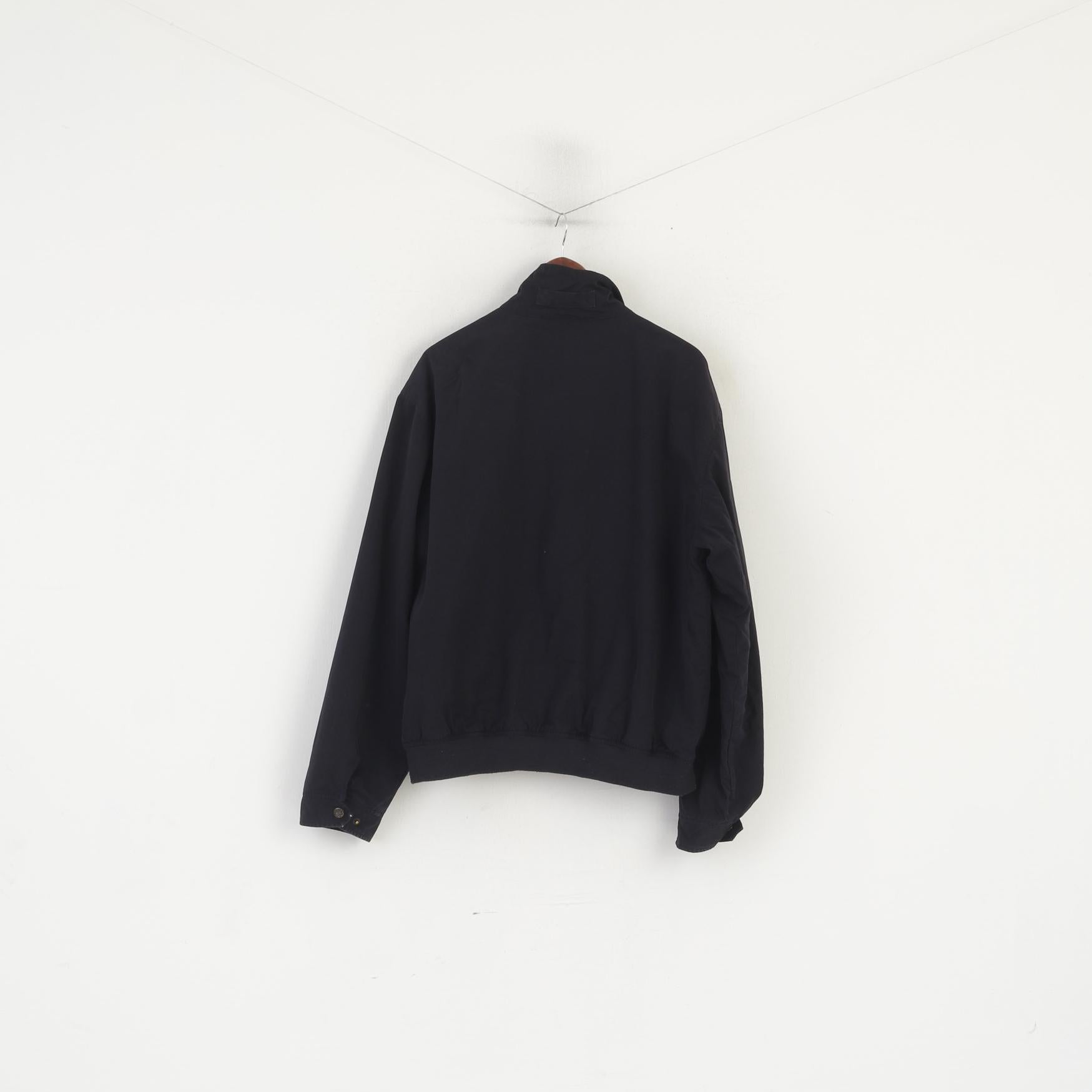 Gant USA Men XXL Jacket Navy 100% Cotton L.A. Bomber Full Zip Classic Top