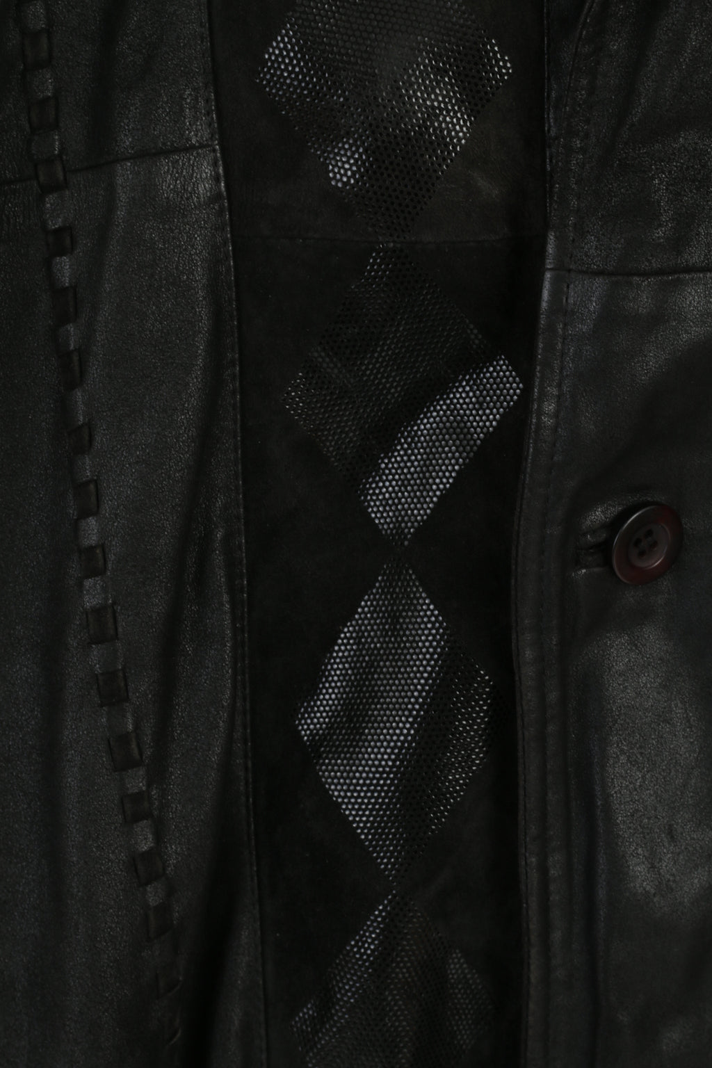 Leather Clothes By R&G Men 46 S Jacket Black Leather Detailed Shiny Aztec Bomber Top