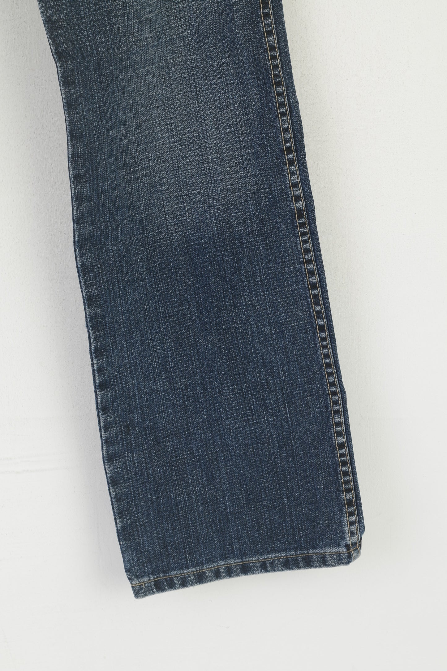 Wrangler Women 30 Jeans Trousers Navy Denim Cotton Vintage Bootcut Pants