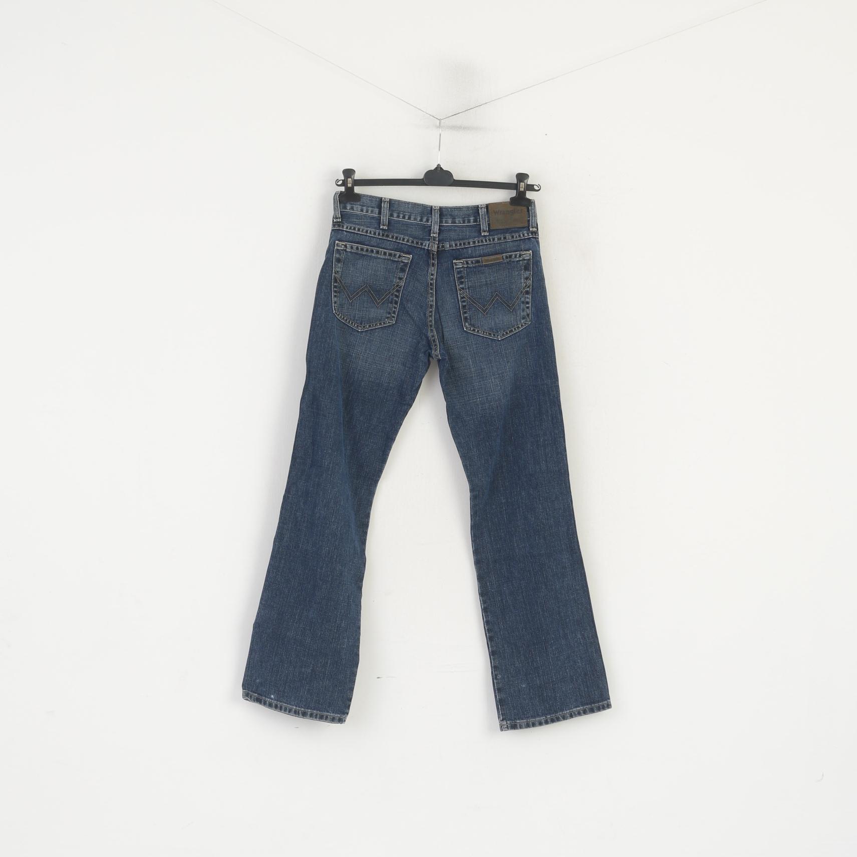 Pantaloni jeans Wrangler da donna 30 Pantaloni bootcut vintage in cotone denim blu scuro