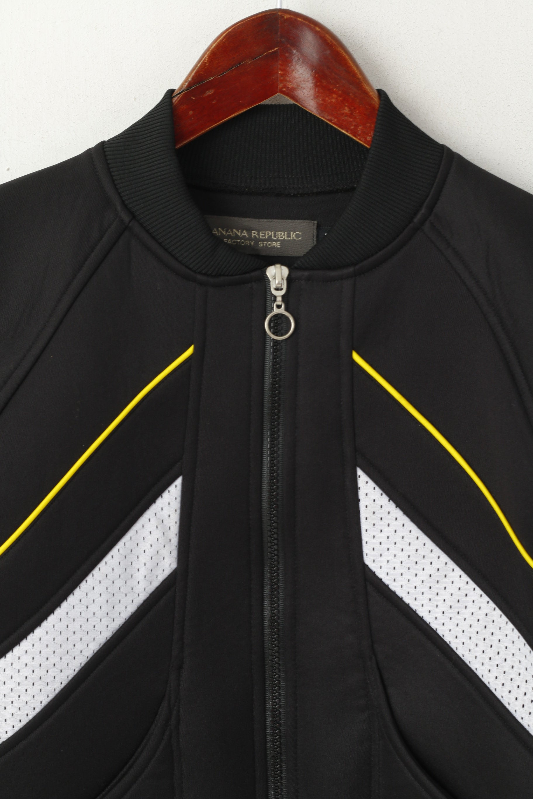 Banana Republic Donna M (S) Giacca in schiuma Nera Surf Zip Up Factory Store Top