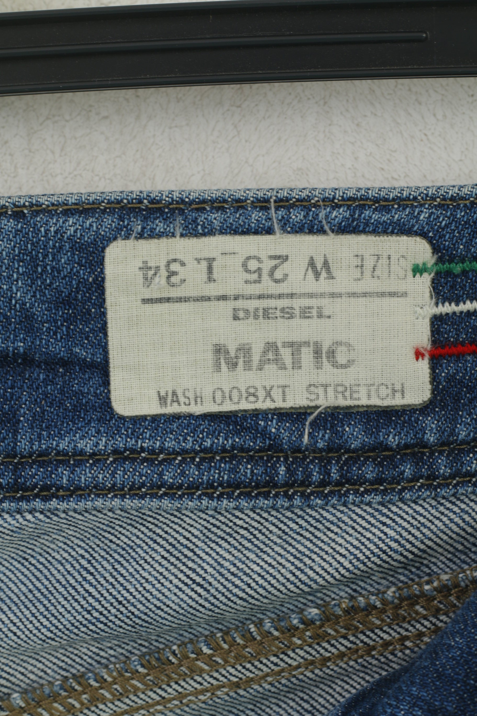 Diesel Women 25 Jeans Trousers Blue Denim Matic Wash Long Stretch Pants