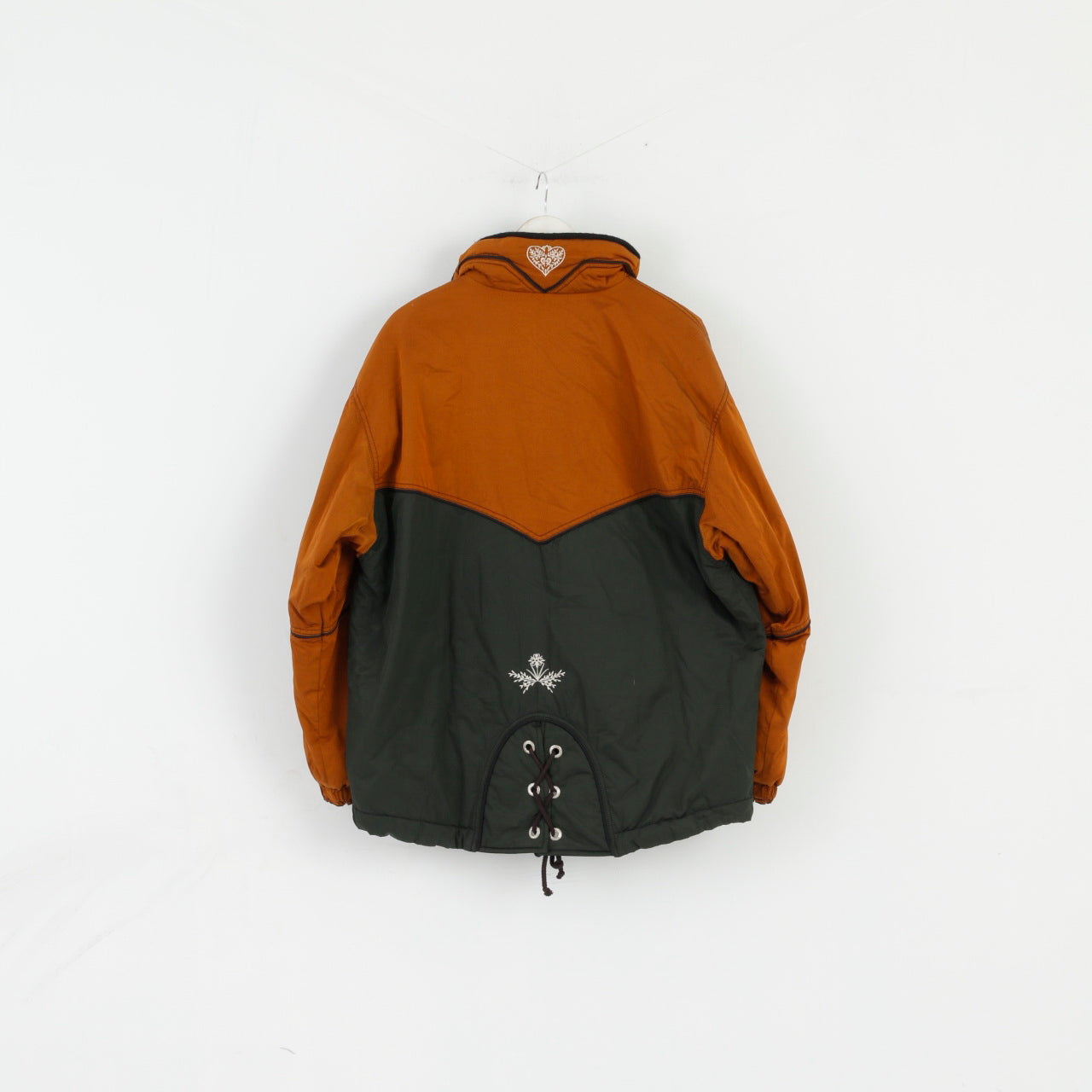 Sportalm Kitzbuhel Womens 42 XL Jacket Gold Green Tyrol Folk Pullover Ski Top