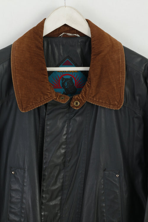 C&amp;A Angelo Litrico National Park Homme M (XL) Veste Coton Noir Wax Classique Zip Up Top