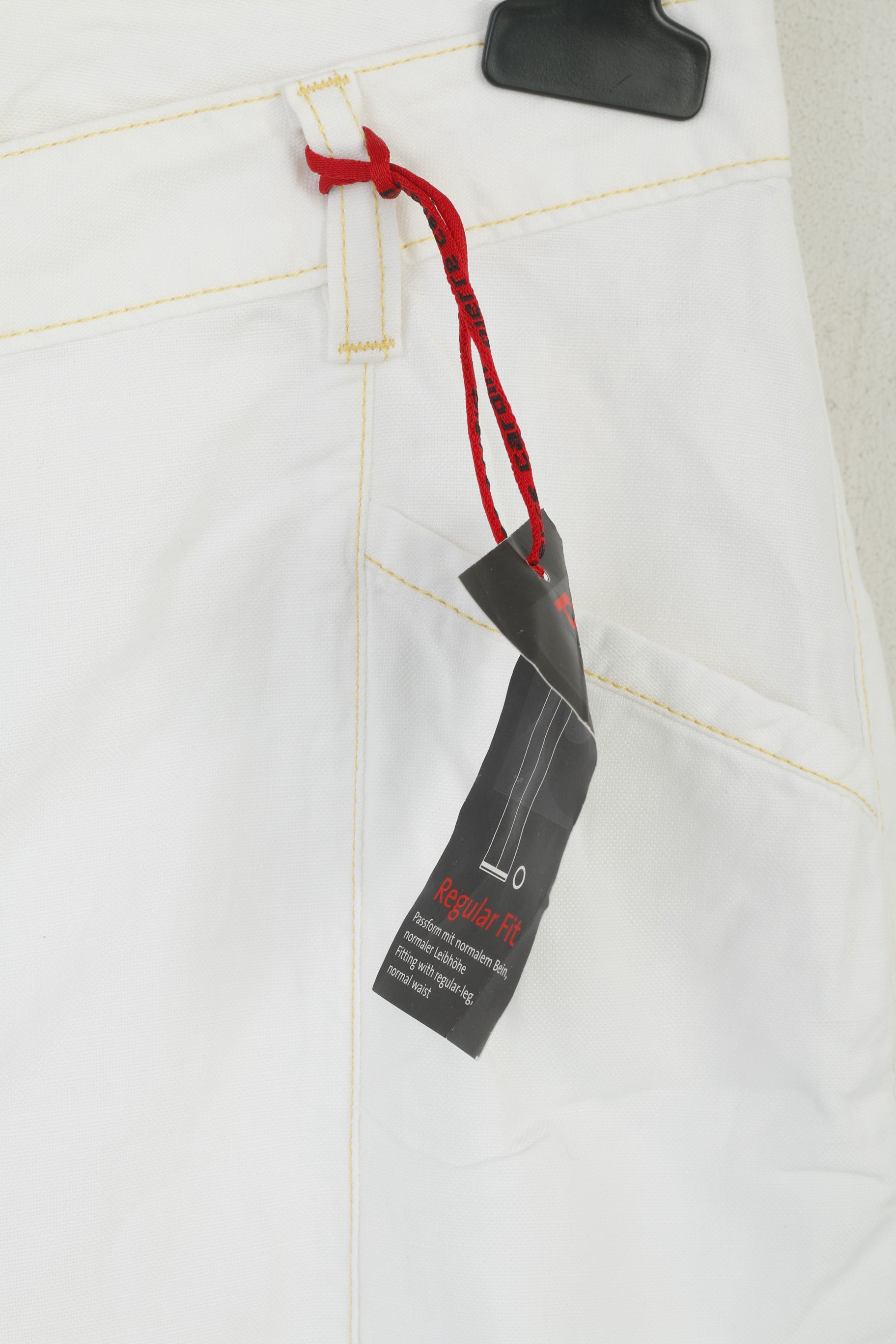 New Pierre Cardin Women 38 M Capri Trousers White Cinfy Cotton Linen Cropped Pants