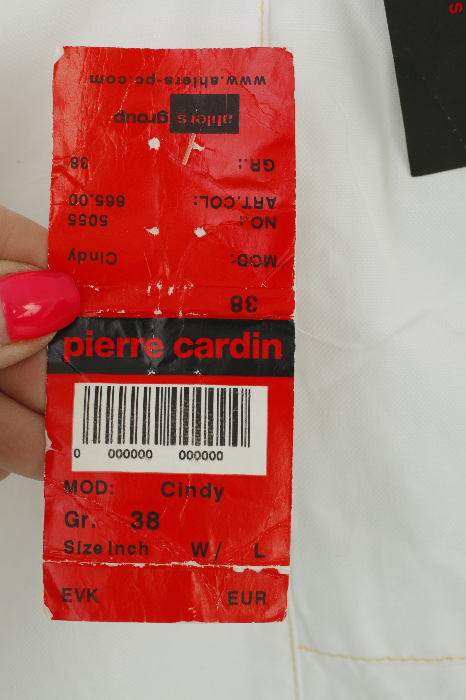 New Pierre Cardin Women 38 M Capri Trousers White Cinfy Cotton Linen Cropped Pants