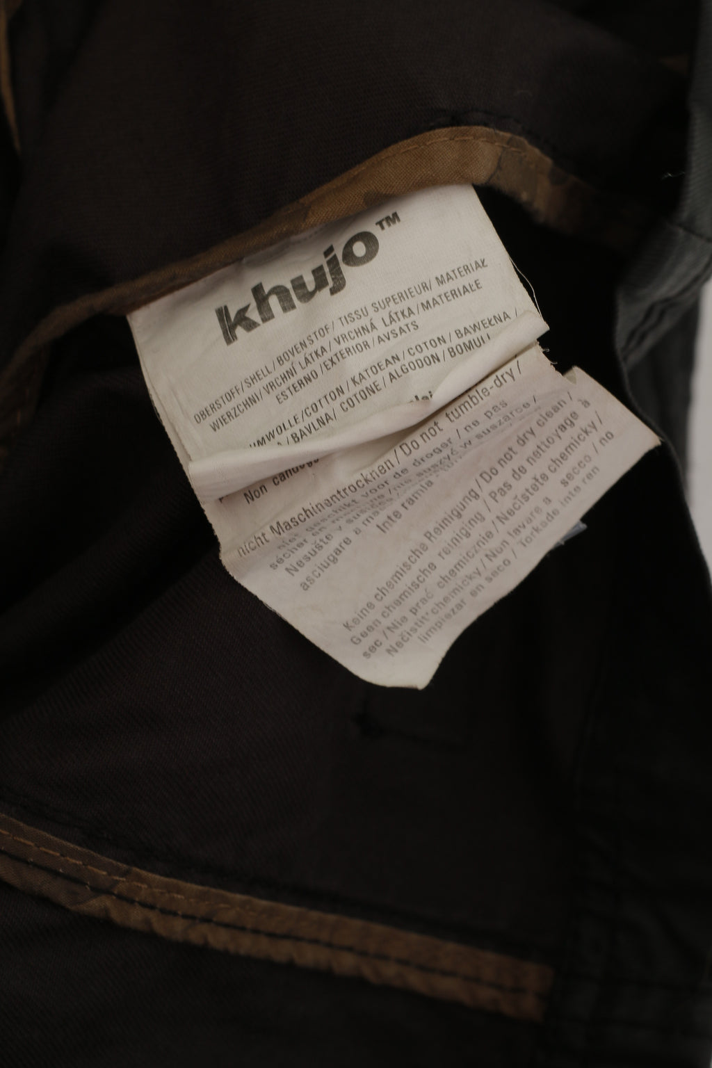 Giacca Khujo da donna M (S) in cotone cerato nero Top classico con cintura lucida con cerniera intera