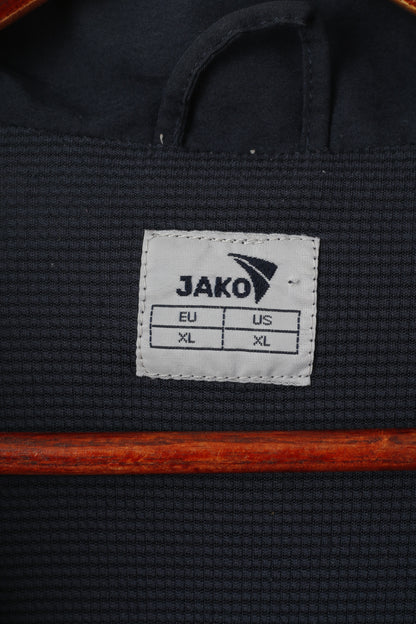 Jako Men XL Jacket Vintage Navy Sportswear Full Zipper One Activewear Track Top