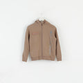 Reebok Boys 13 14 Age 164 Sweatshirt Khaki Full Zipper Hooded  Sportswear Top