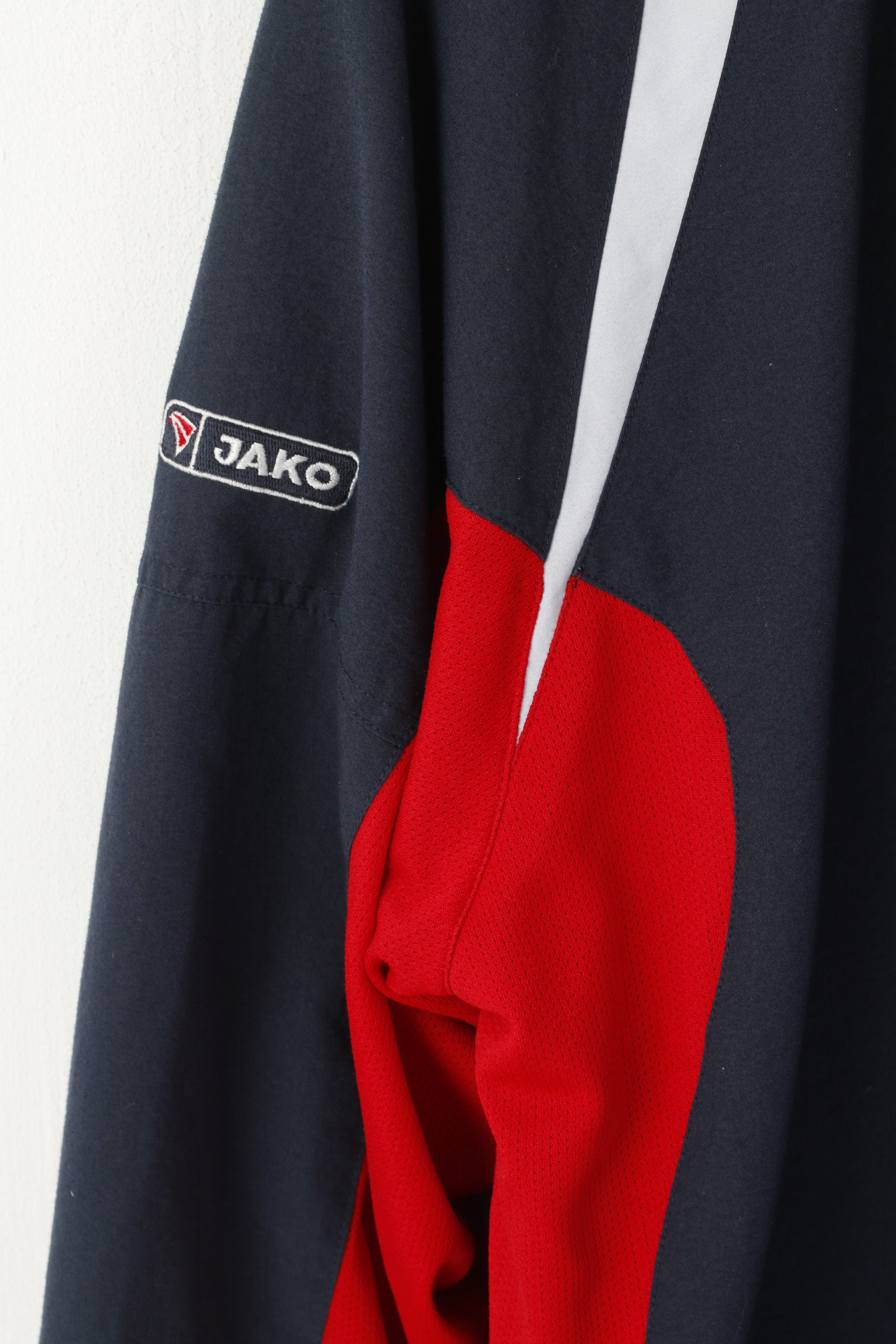 Jako Men XL Jacket Vintage Navy Sportswear Full Zipper One Activewear Track Top