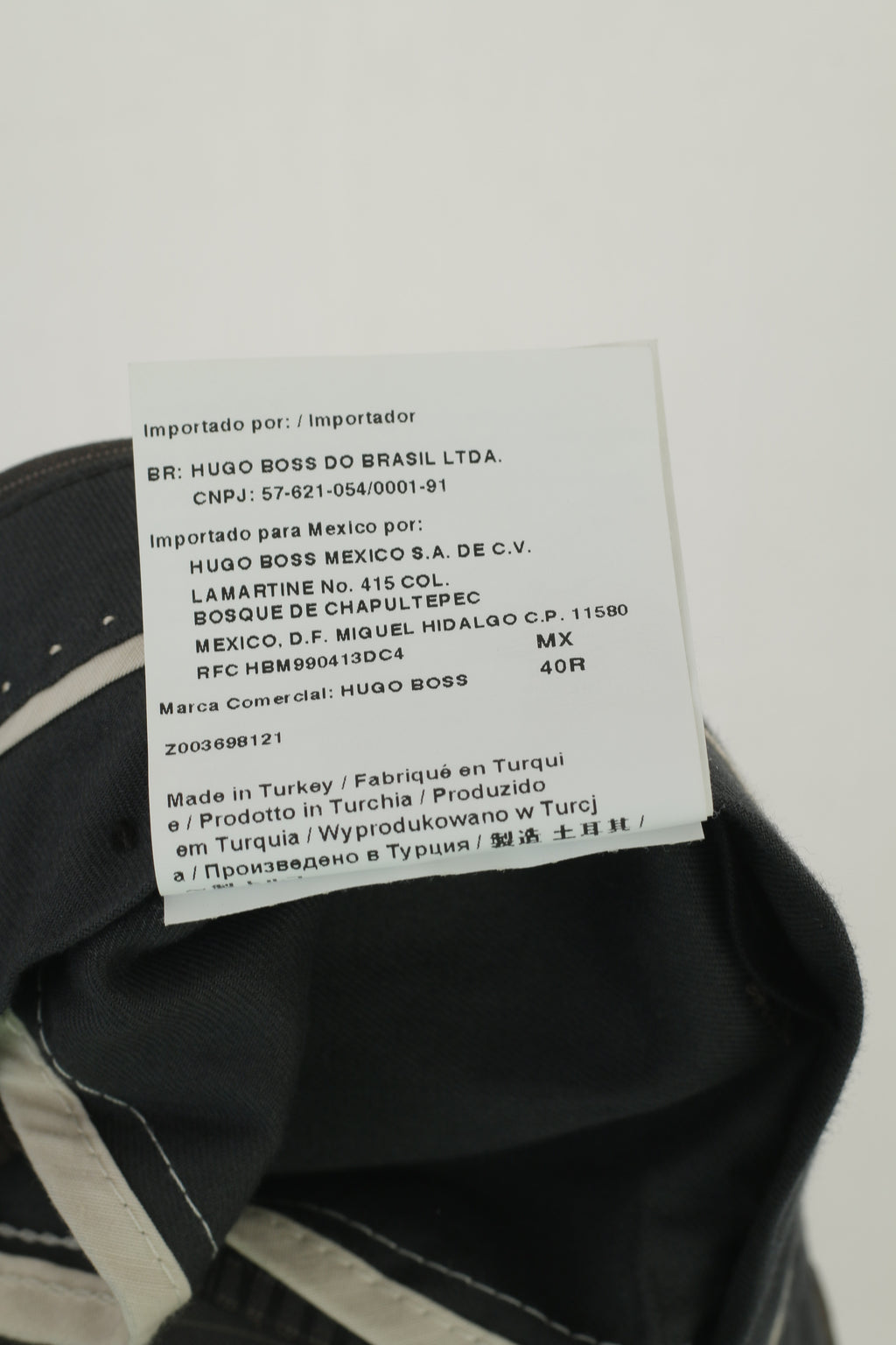 Hugo Boss Hommes 50 40 Pantalon Taupe Rayé Laine Élégant Pantalon Classique Jam2