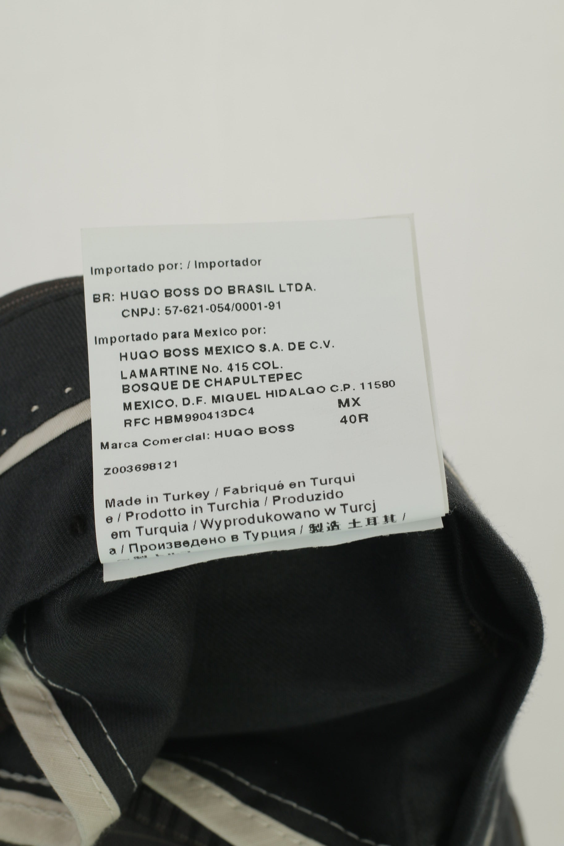 Hugo Boss Hommes 50 40 Pantalon Taupe Rayé Laine Élégant Pantalon Classique Jam2