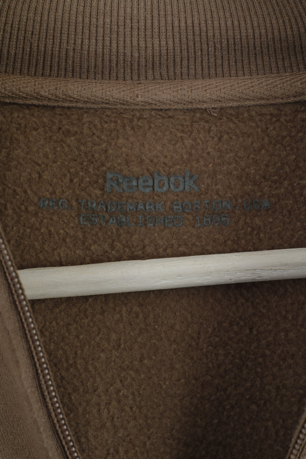 Reebok Garçons 13 14 Âge 164 Sweat Kaki Fermeture Éclair Complète Sweat À Capuche Haut De Sport