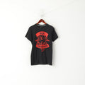 Nike Femme M Chemise Noir Coton Graphique Risk Everything Slim Fit Top