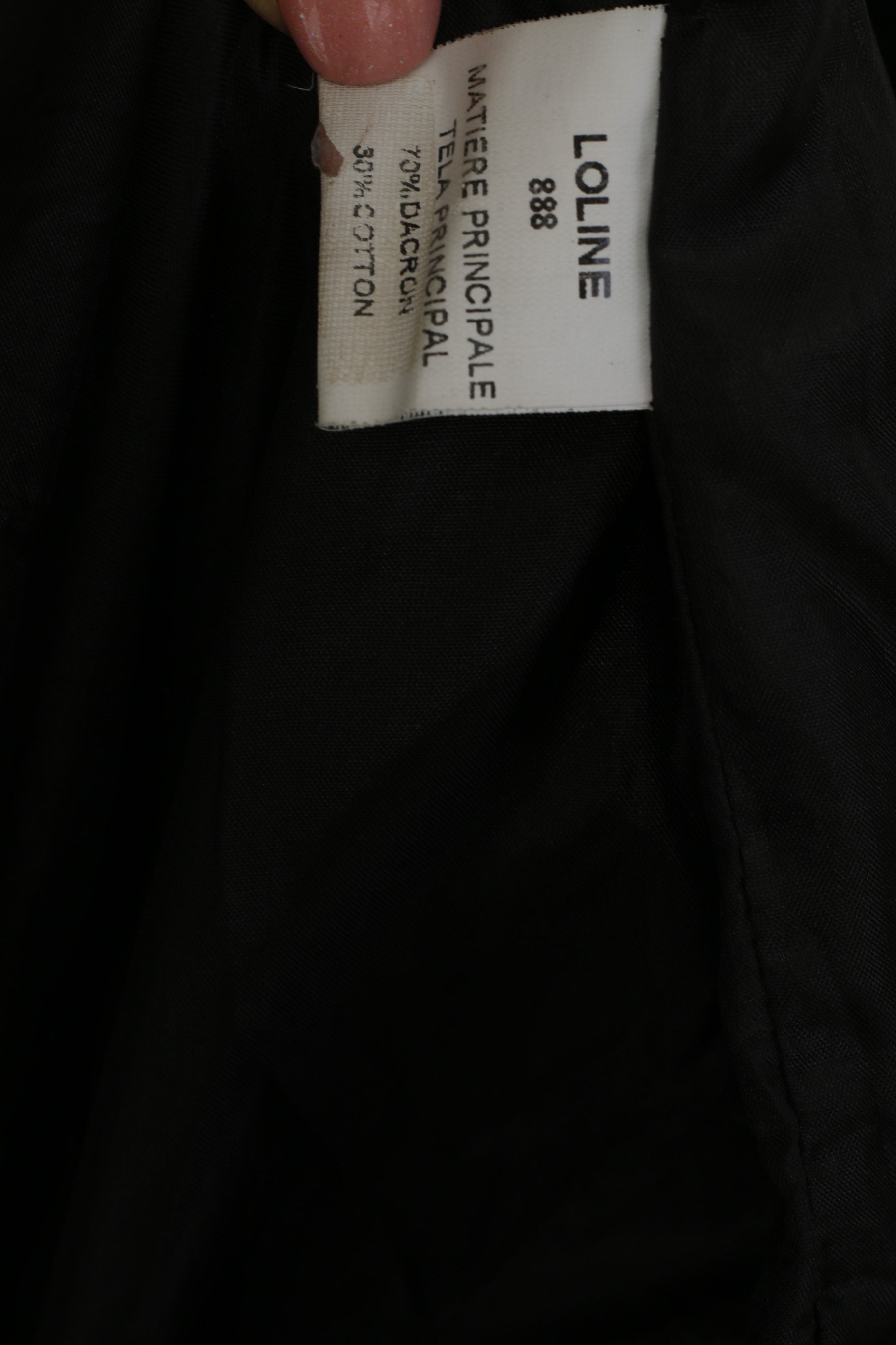 LOLINE Women S Coat Black Dacron Elegant Snaps Single Breasted Patchwork Top