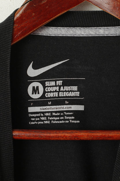 Maglietta Nike da donna M in cotone nero con grafica Risk Everything, vestibilità slim