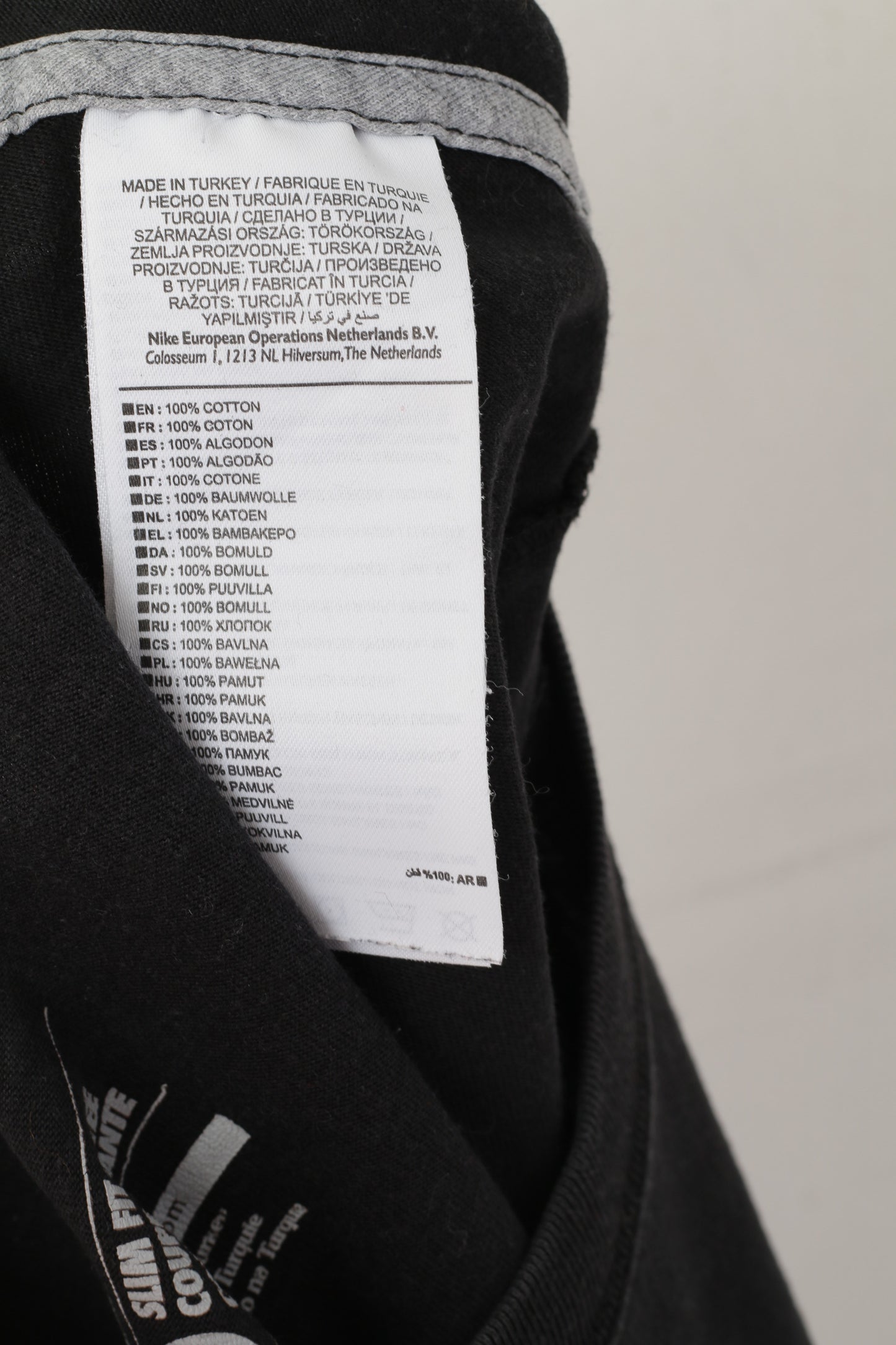 Nike Femme M Chemise Noir Coton Graphique Risk Everything Slim Fit Top