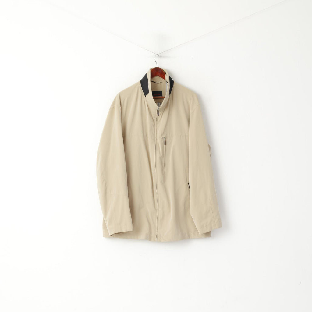 Pierre Cardin Giacca da uomo 58 XXL Beige Casual Leggera con cerniera Funkcional Top