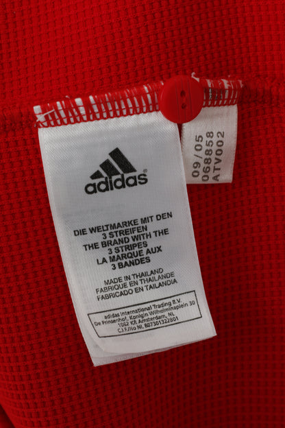 Polo Adidas da uomo S rossa Deutscher German Fussball Bund 2005 Jersey Top