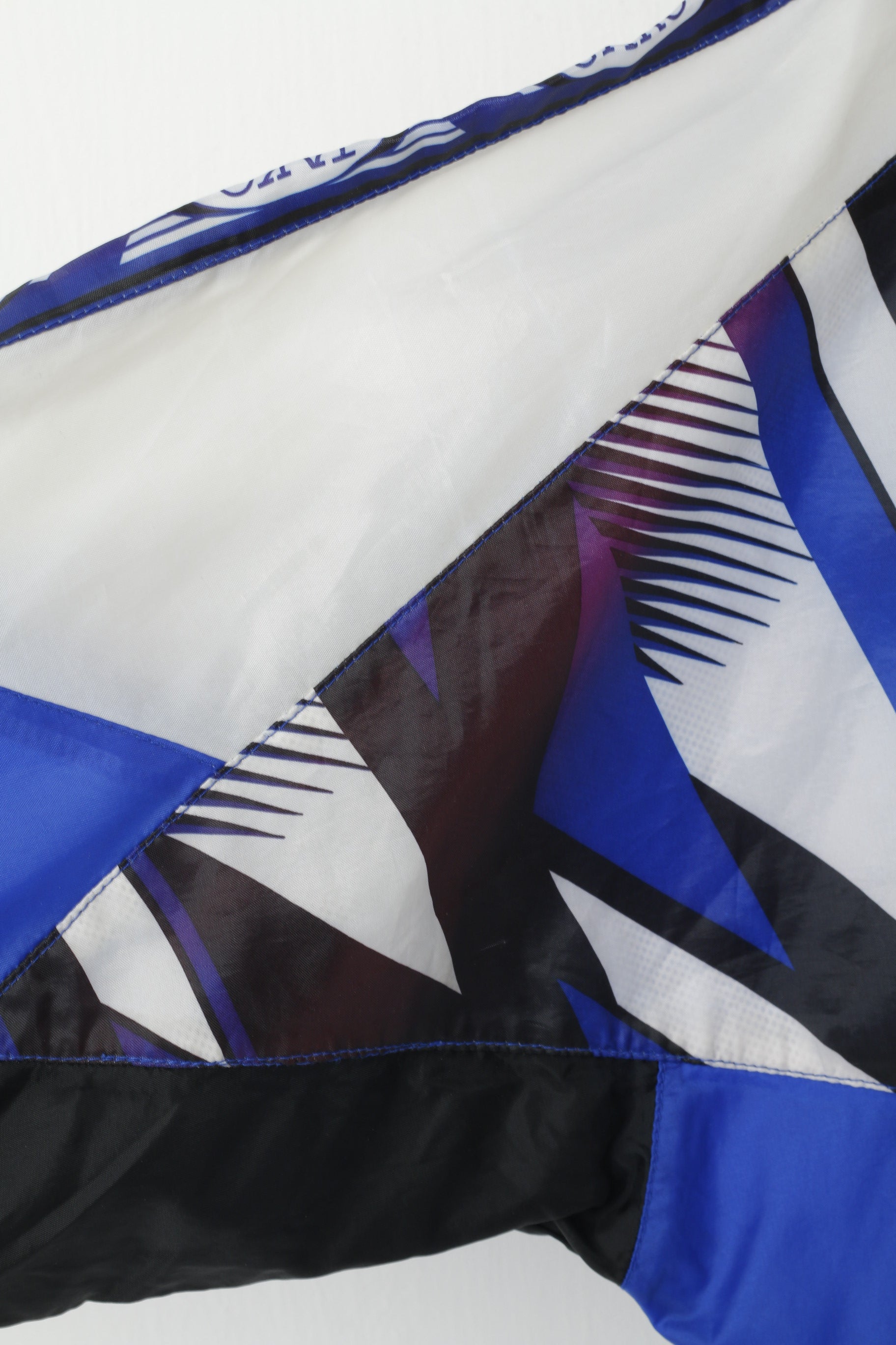 Jako Uomo M Giacca Blu Pioggia Nylon Impermeabile Vintage Anni '90 con Cappuccio Leggero