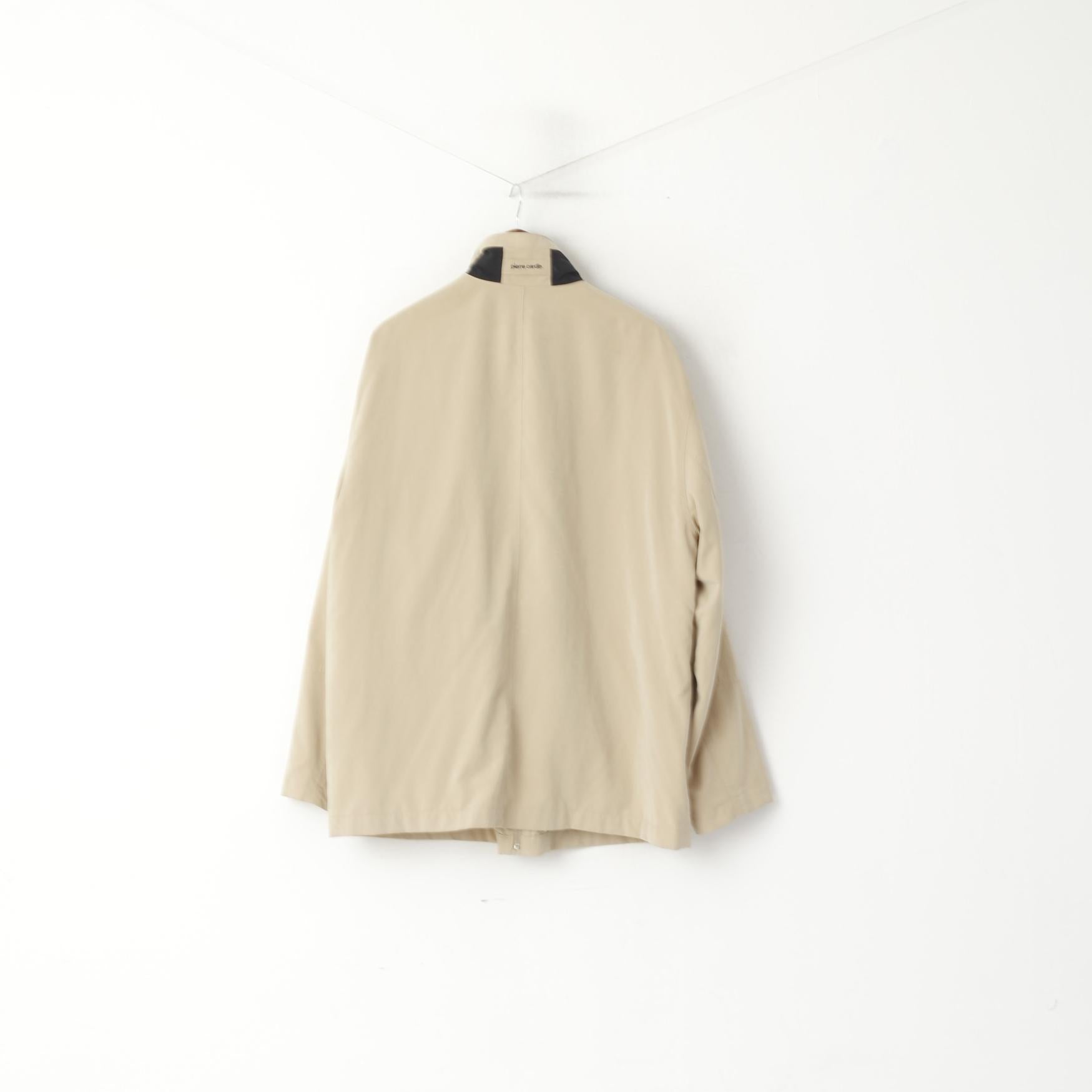 Pierre Cardin Giacca da uomo 58 XXL Beige Casual Leggera con cerniera Funkcional Top