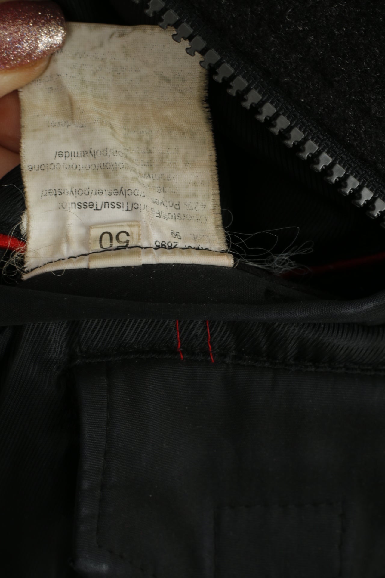 Giacca Chevy da uomo 50 L nera Harrington imbottita fodera rimovibile con cerniera Top casual