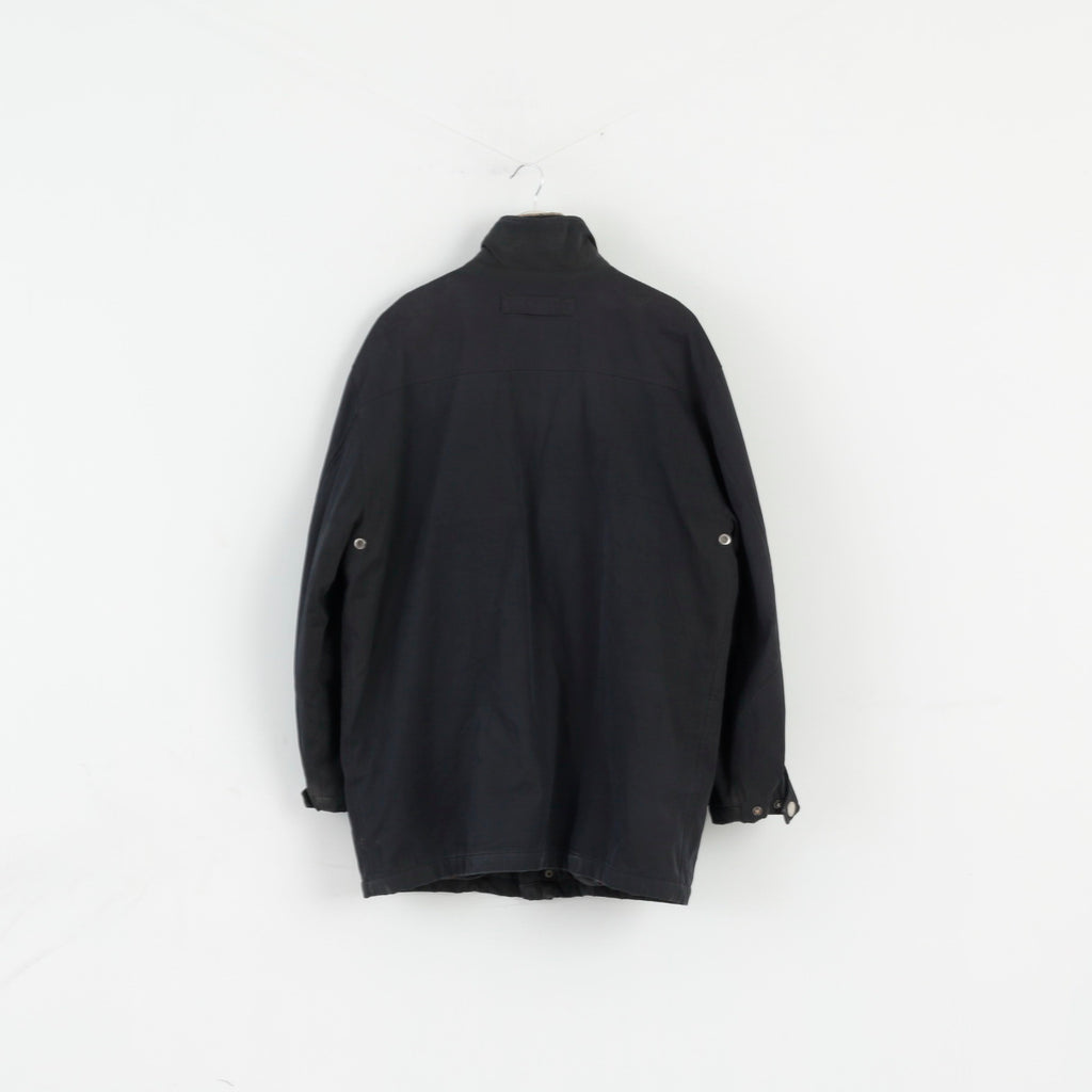 Giacca Chevy da uomo 50 L nera Harrington imbottita fodera rimovibile con cerniera Top casual