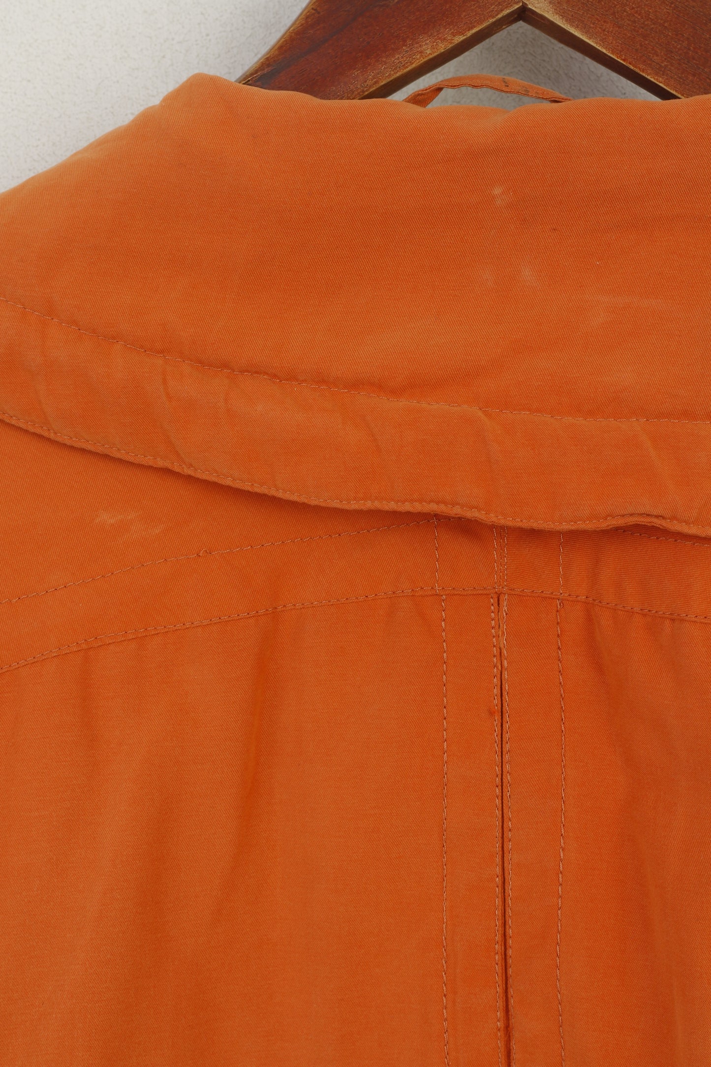Head Women 40 12 Jacket Vintage Orange Full Zipper Shoulder Pads Sportswear