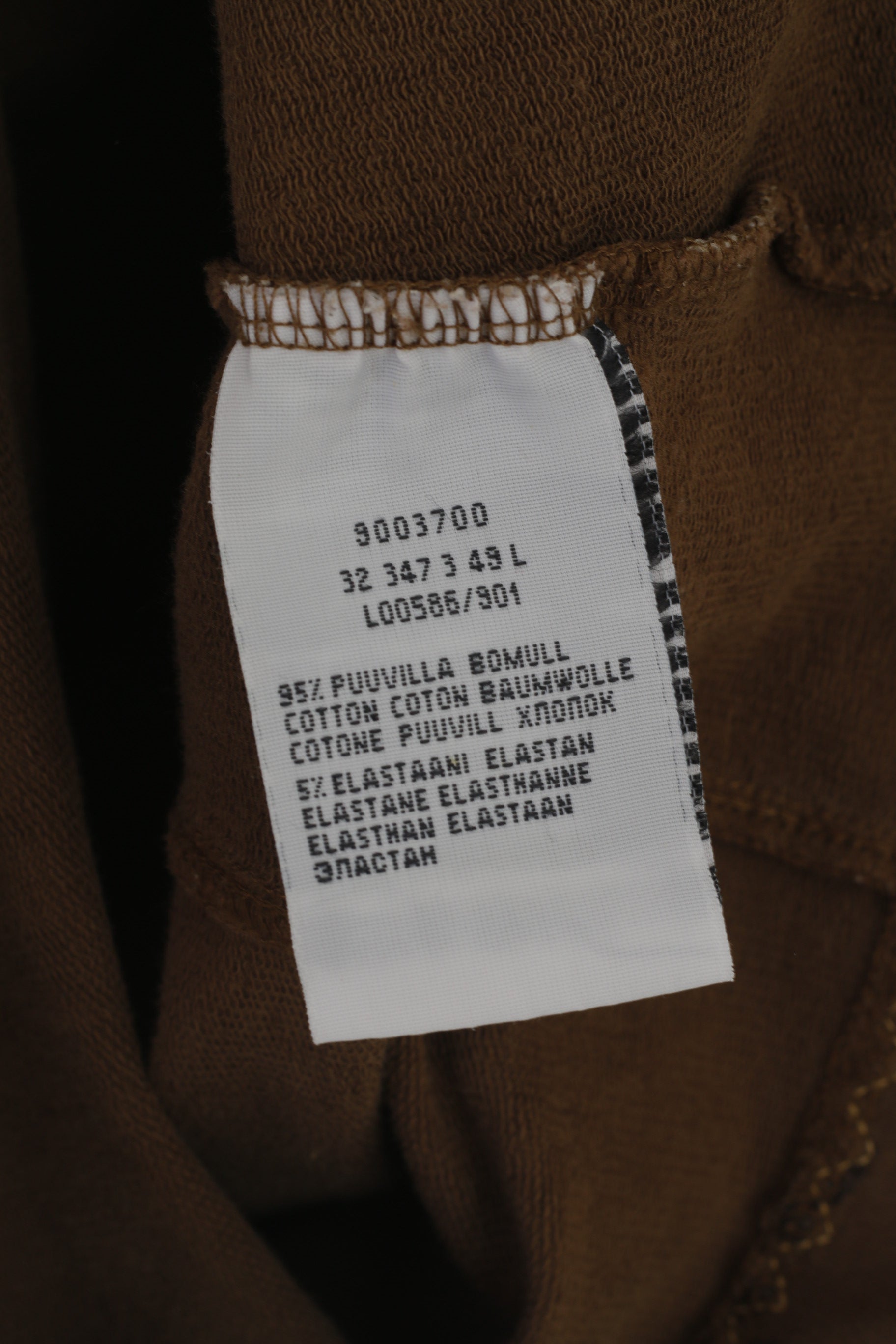 Luhta Donna 12 38 Felpa Top sportivo con cerniera in cotone elasticizzato con cappuccio marrone