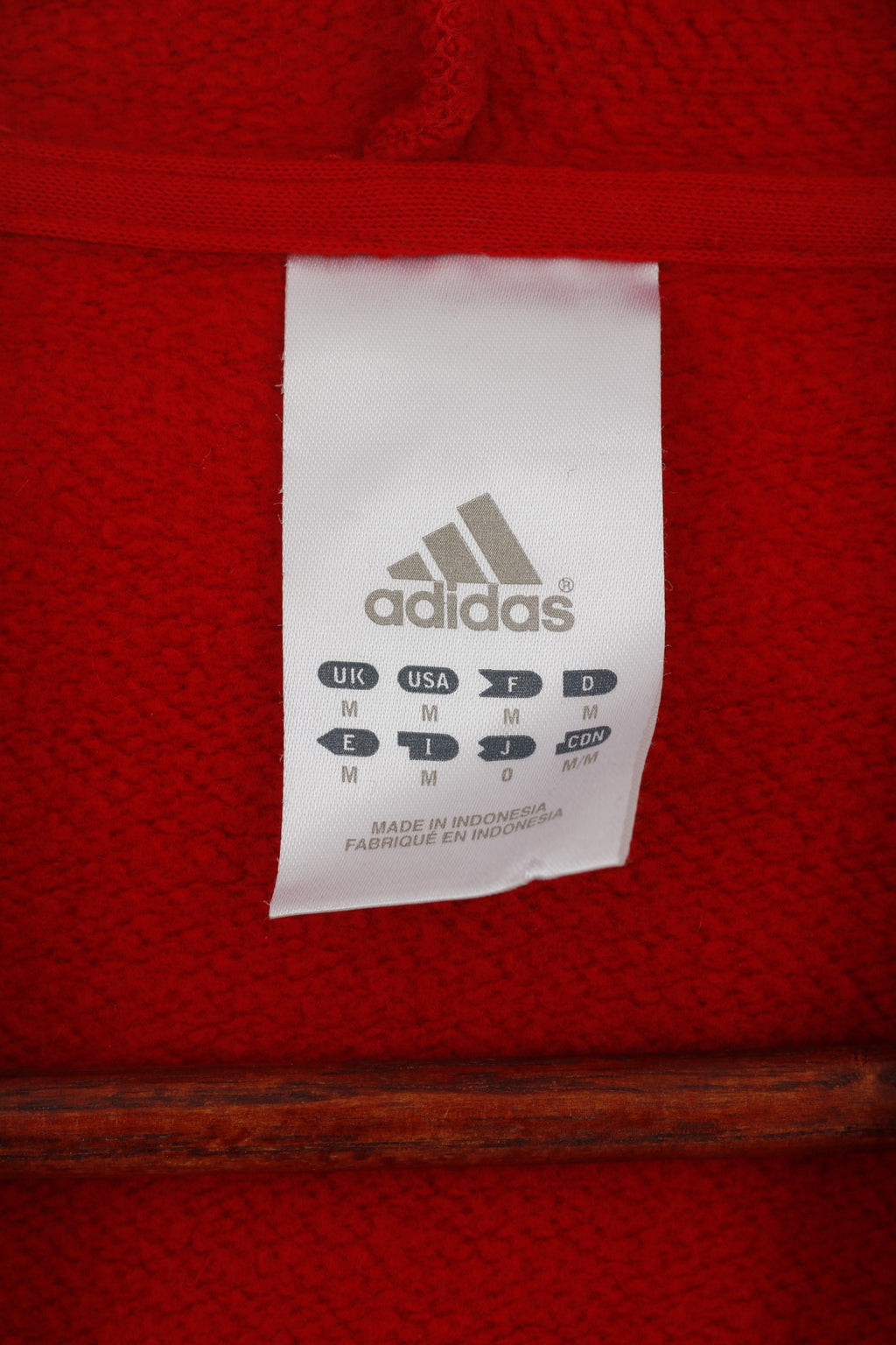 Felpa Adidas da donna M Felpa sportiva oversize con tasca a marsupio in cotone rosso