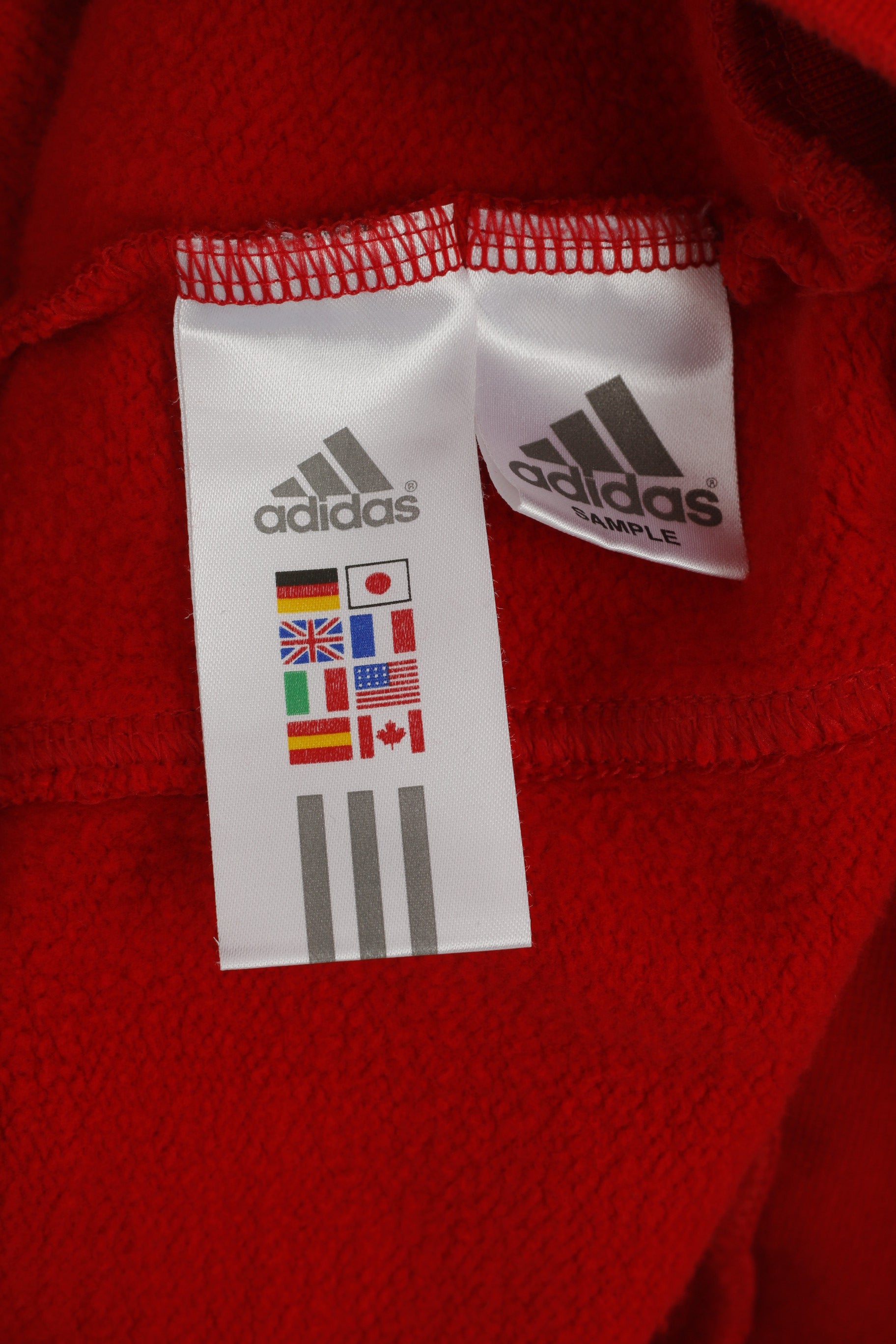 Felpa Adidas da donna M Felpa sportiva oversize con tasca a marsupio in cotone rosso