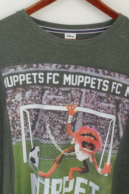 Disney at George Men 3XL T-shirt verde grafica Muppet Football XXL Top