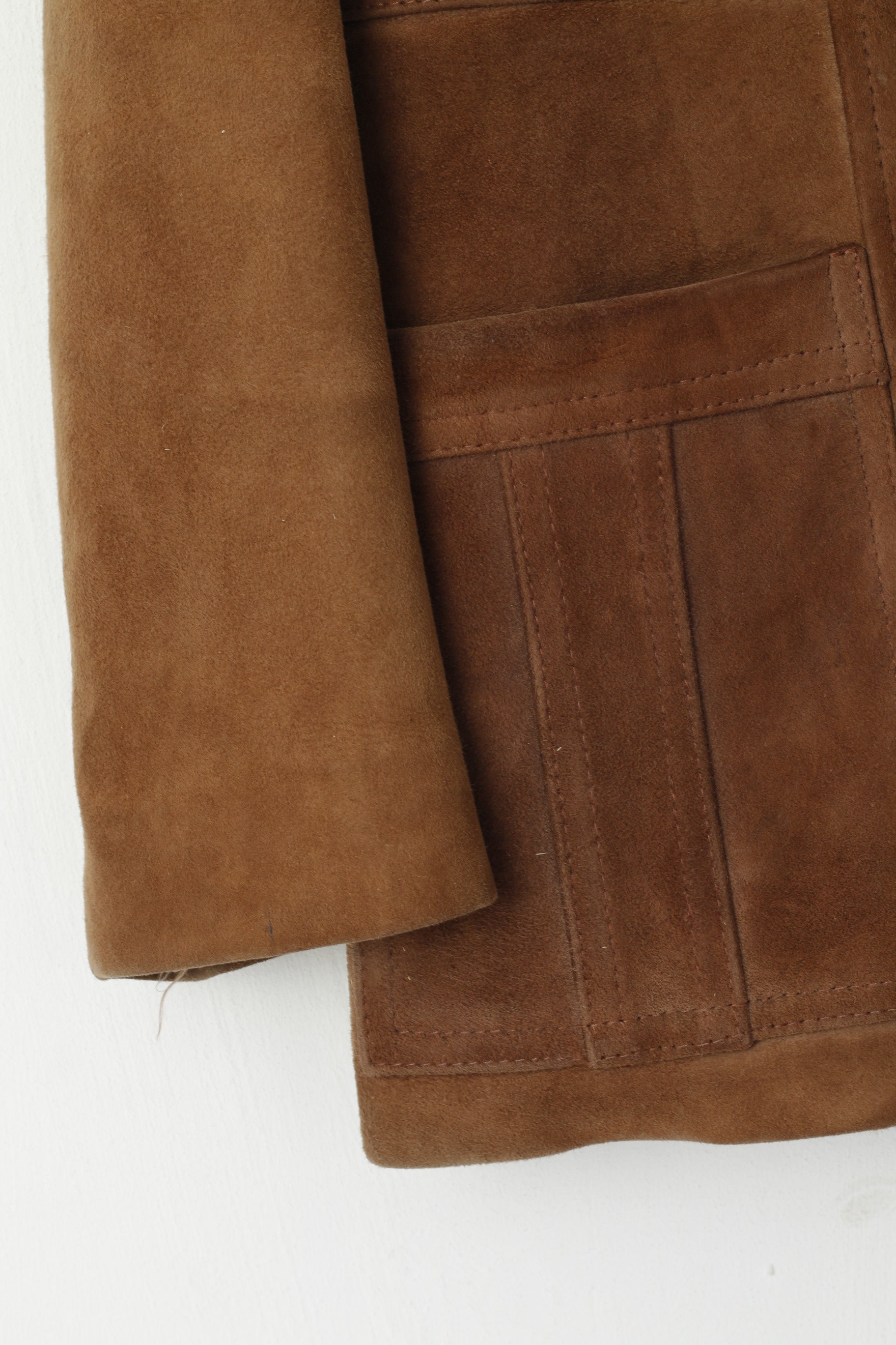 Hydes Femmes 14 Veste En Cuir Marron Daim Queen Street Auckland Haut Classique