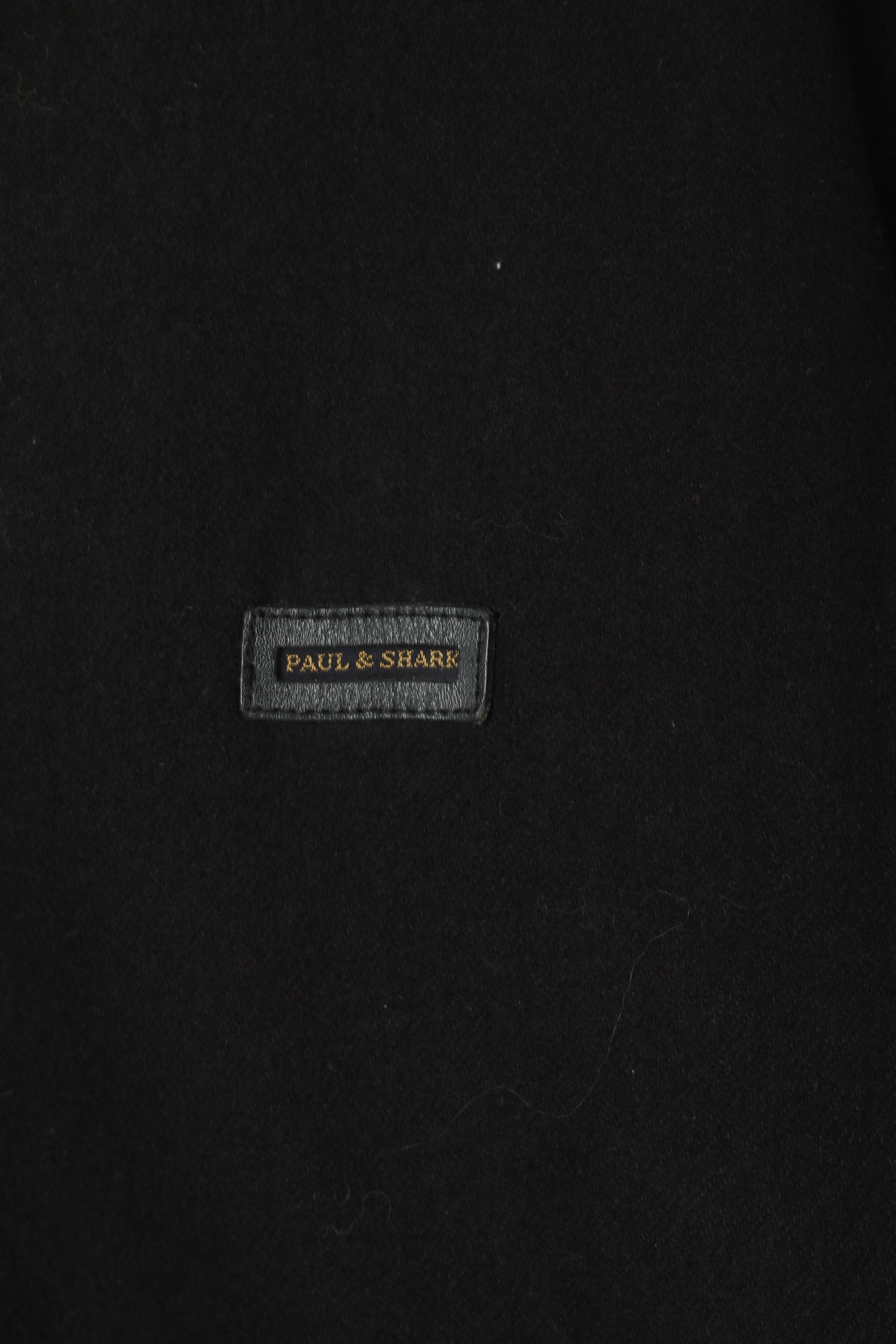 Paul & Shark Men L Bomber Jacket Black Wool Yachting Full Zipper Casual Top