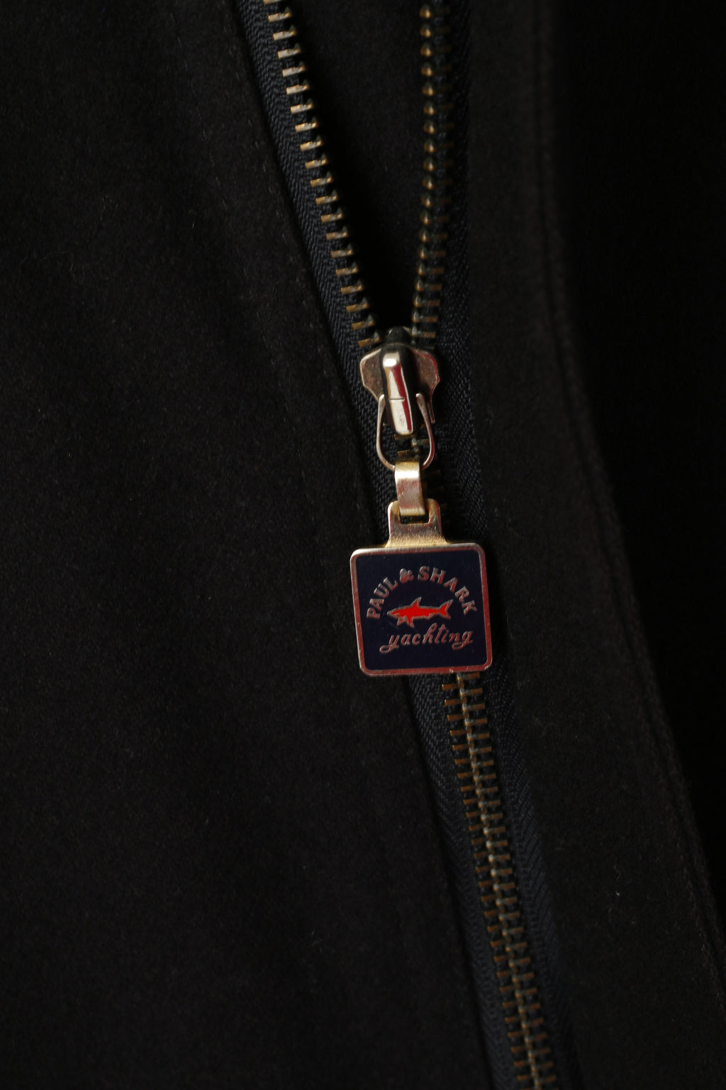 Paul & Shark Men L Bomber Jacket Black Wool Yachting Full Zipper Casual Top