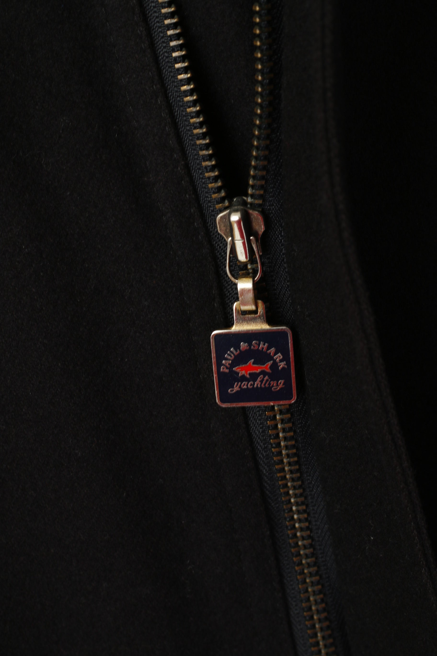 Paul & Shark Men L Bomber Jacket Black Wool Yachting Full Zipper Casual Top