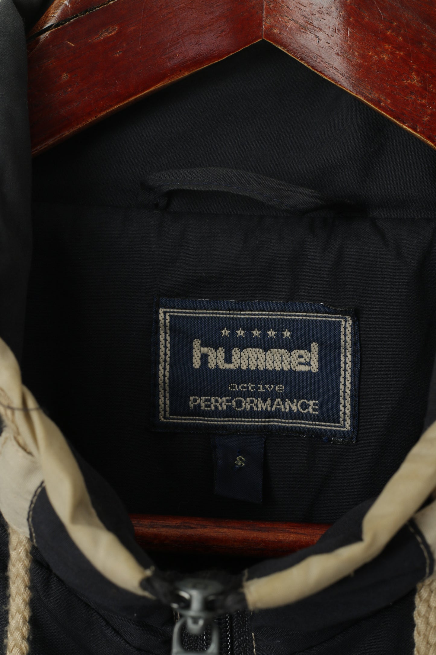 Giacca da uomo Hummel Bomber leggero blu scuro Vintage anni '90 Inghilterra Sportswear Top