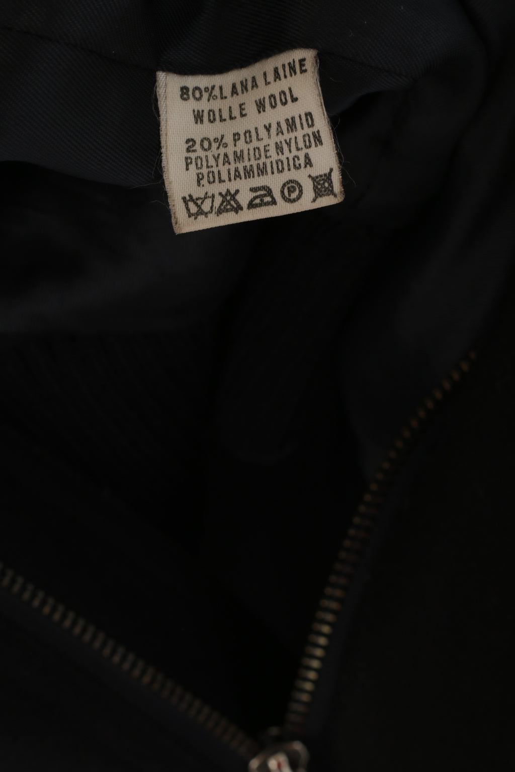 Paul & Shark Men L Bomber Jacket Black Wool Yachting Full Zipper Casual Top